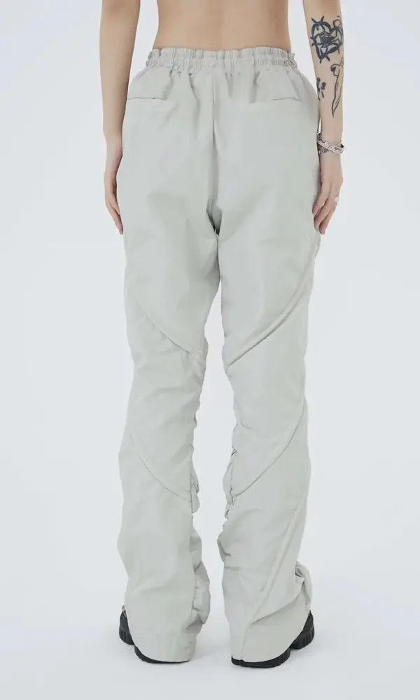 VIBE Beige Stack Plated Wide Flared Sweatpants Size US 32 / EU 48 - 7 Thumbnail