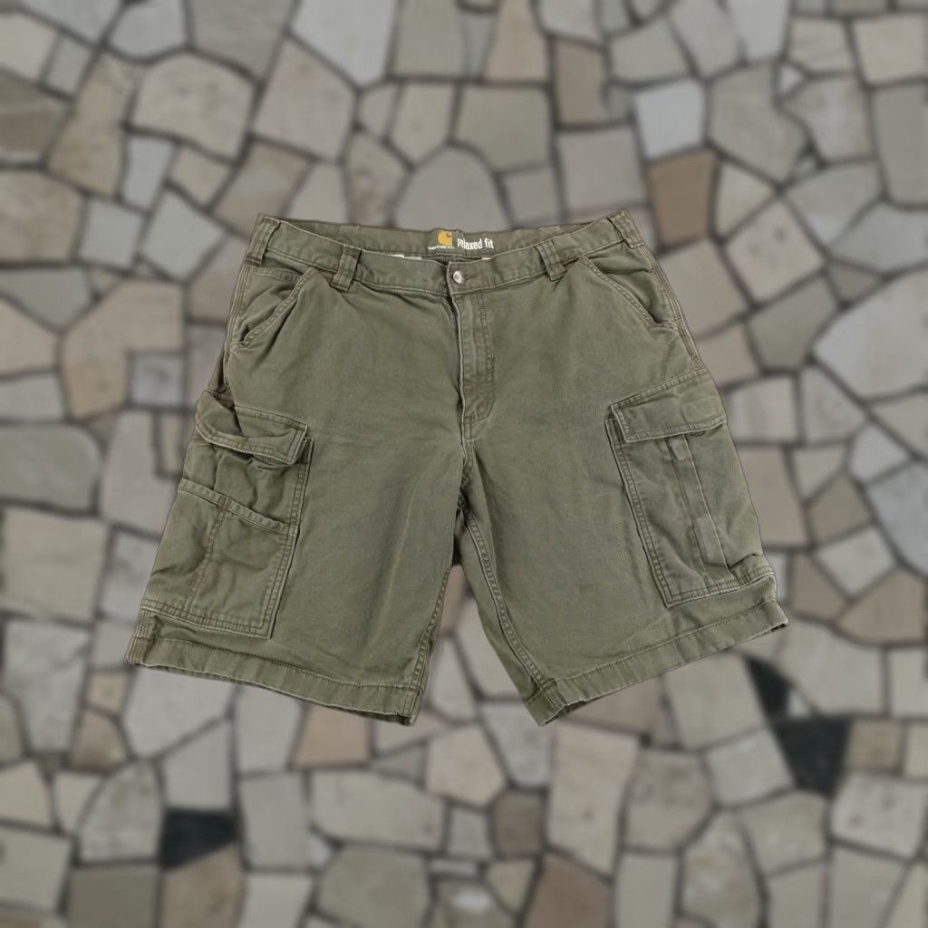 Carhartt Carhartt Cargo Shorts Mens 38 Green Canvas Workwear Casual Relaxed Fit Durable Outdoor Size US 38 / EU 54 - 1 Thumbnail