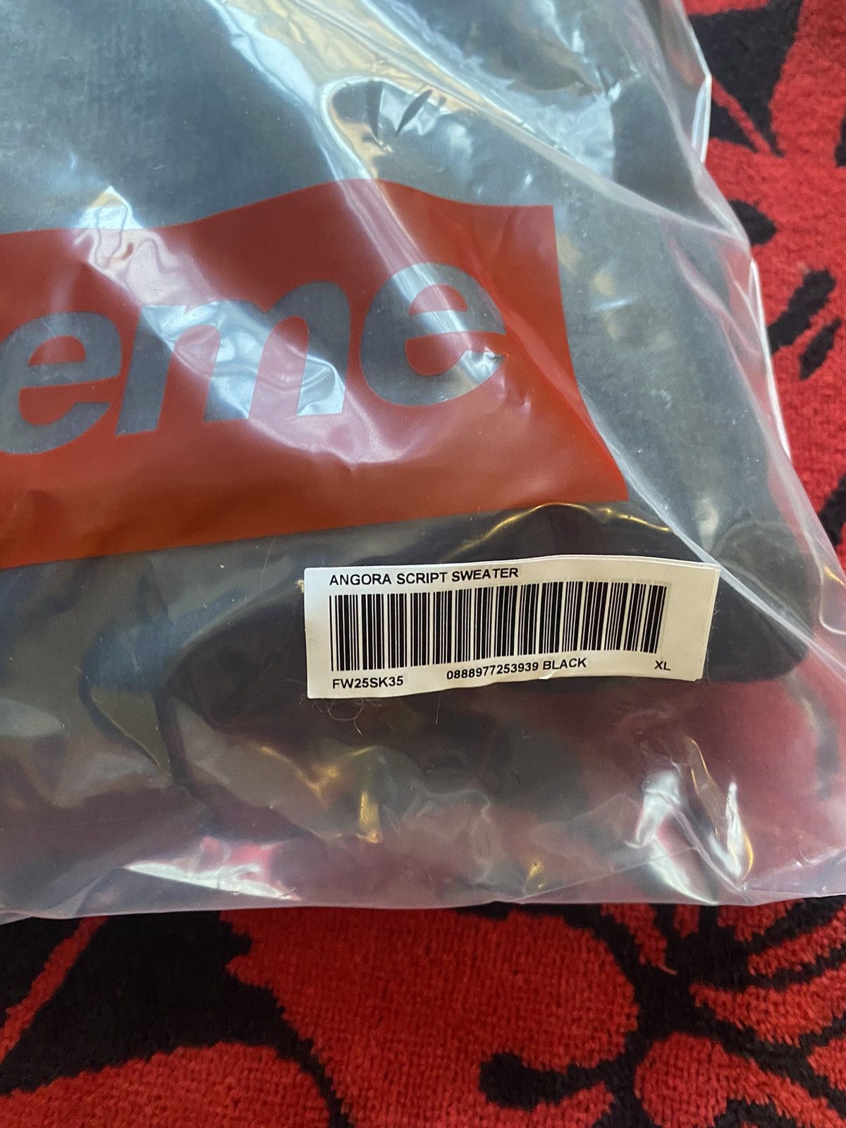 Supreme Supreme Angora Script Sweater Black XL Size US XL / EU 56 / 4 - 6 Thumbnail