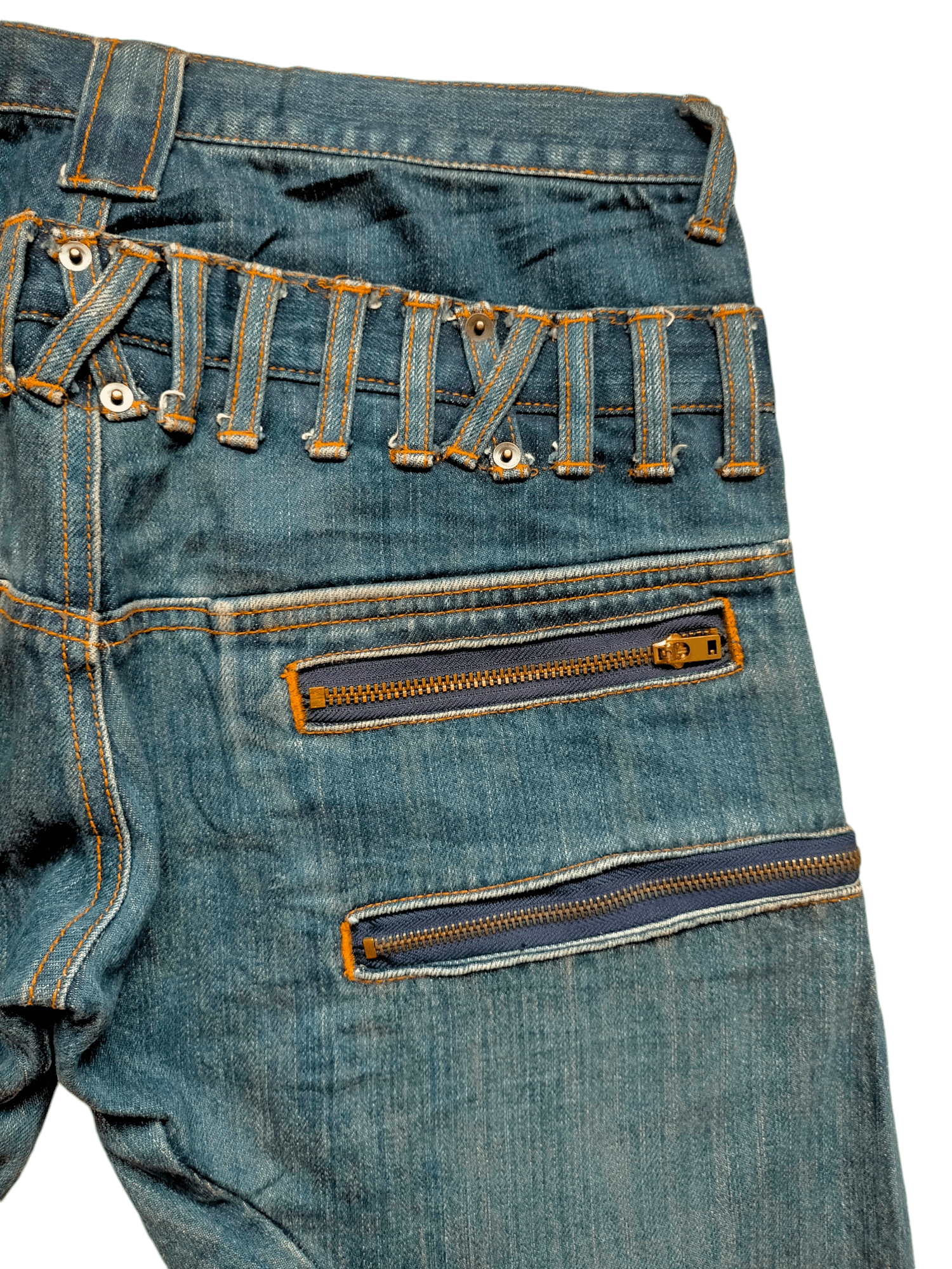 Hysteric Glamour × Japanese Brand PROP Garments INC.Double Waist Multipocket Zipped Jeans Size US 32 / EU 48 - 13 Thumbnail