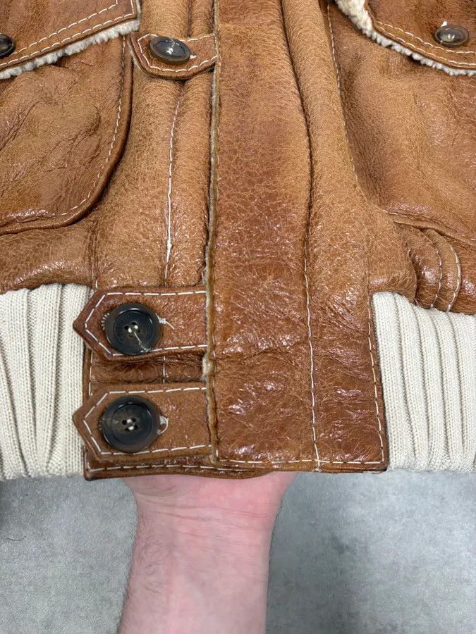 Roberto Cavalli FW2007 Cavalli Brown Fur Aviator Leather Jacket Size US L / EU 52-54 / 3 - 10 Thumbnail