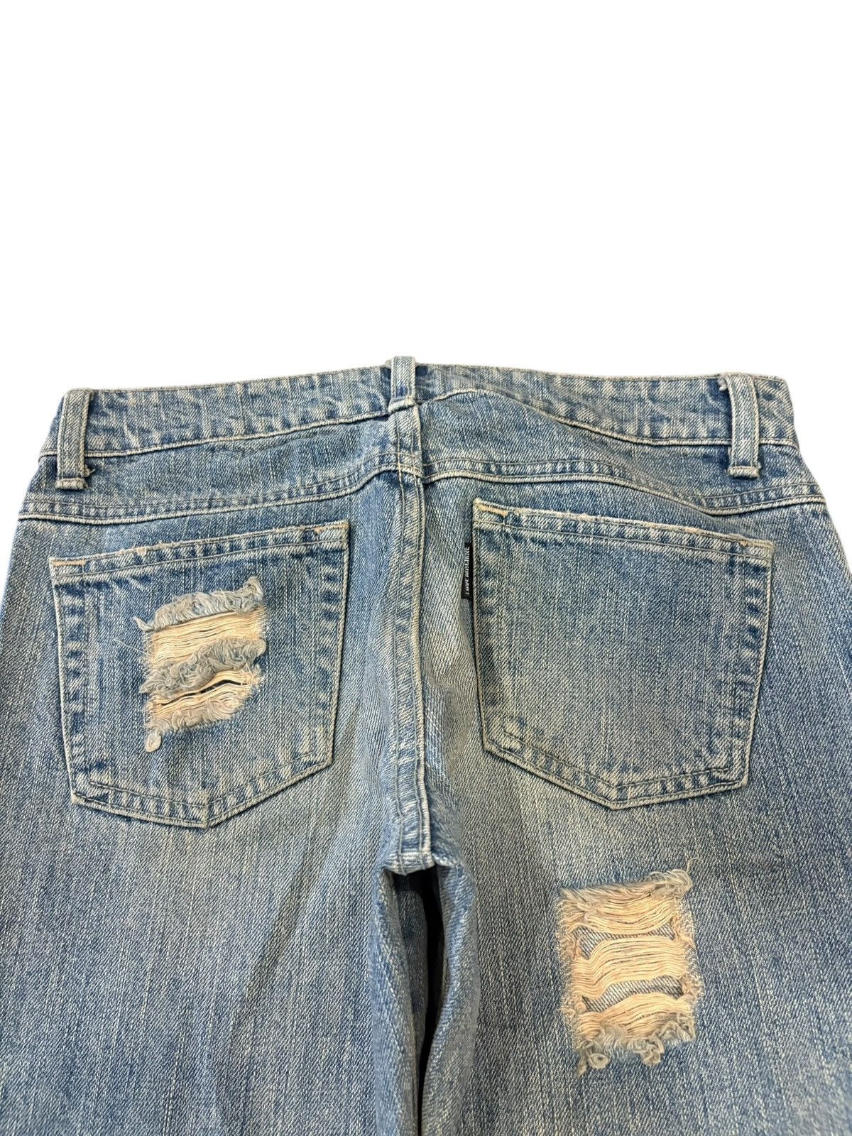 Yasuyuki Ishii Vintage Japanese Brand Mud Wash Distressed Flare Jeans Size 28" / US 6 / IT 42 - 8 Thumbnail