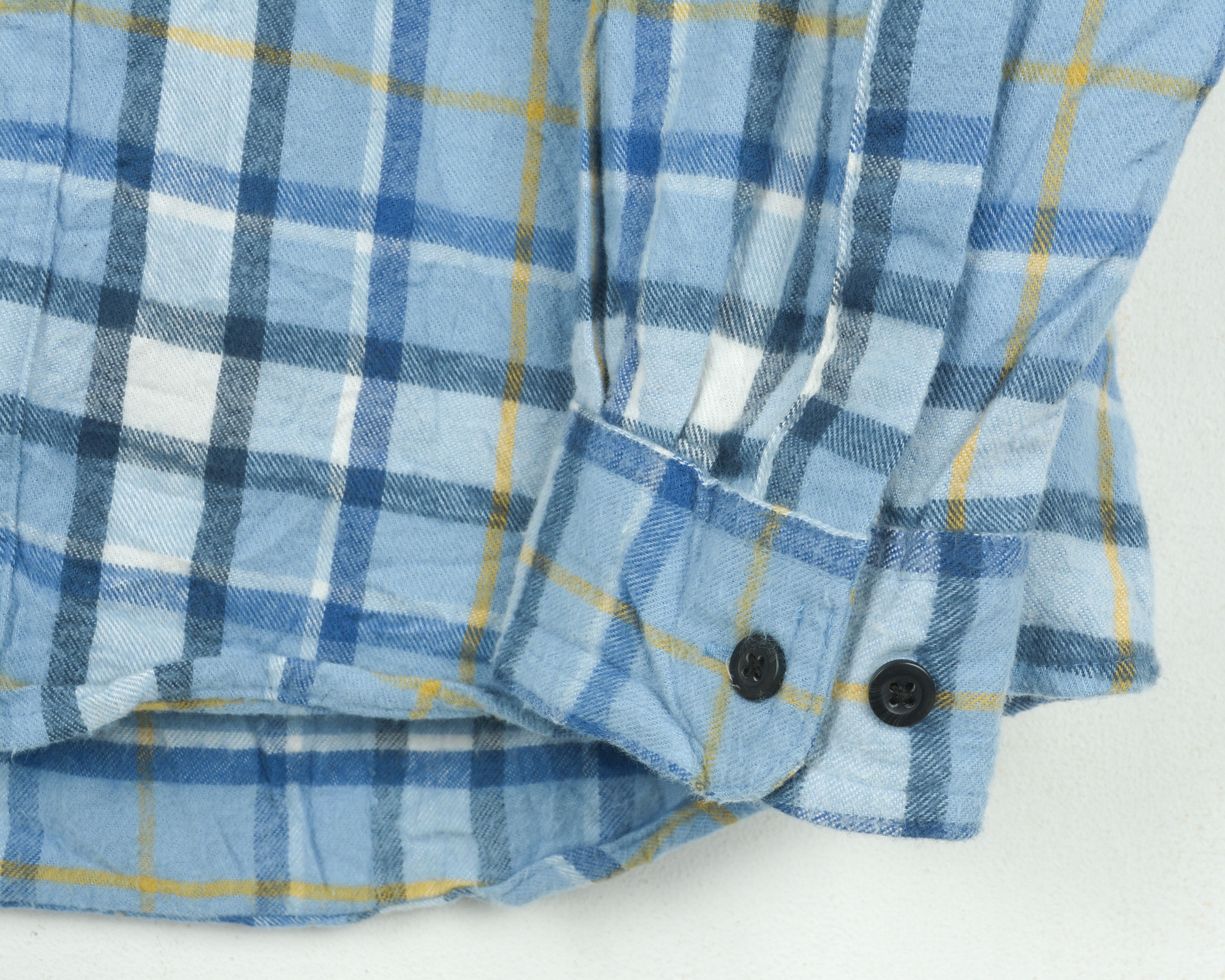 L.L. Bean × Vintage Casual Shirt Check Plaid Tartan Long Sleeve Blue Retro Size US M / EU 48-50 / 2 - 8 Thumbnail