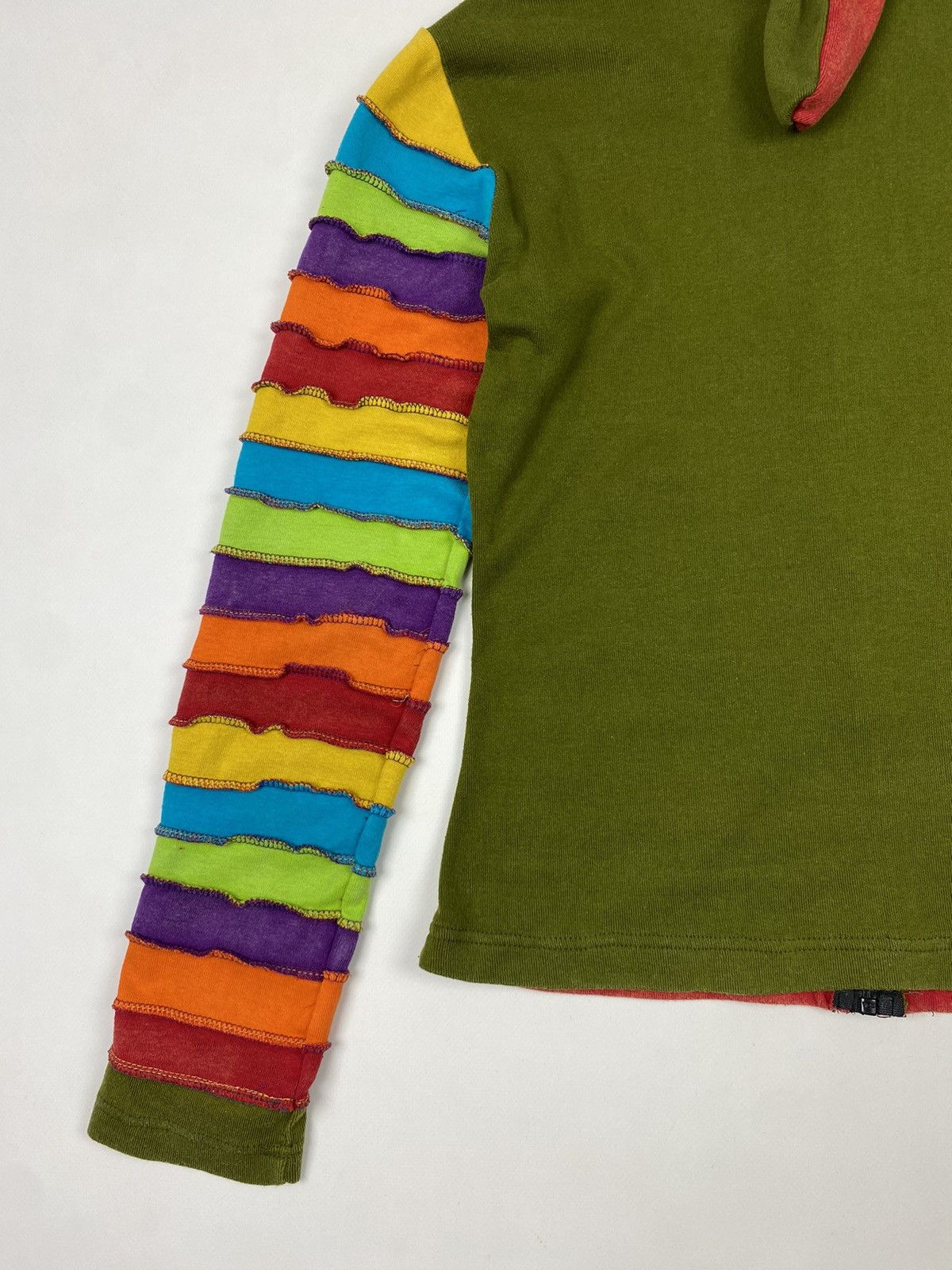 Vintage Y2K Vintage Nepalese Fairy Patchwork Hoodie Size L / US 10 / IT 46 - 9 Thumbnail