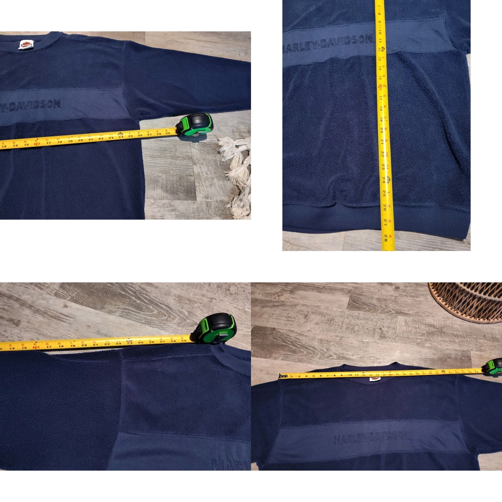 Harley Davidson VINTAGE Harley-Davidson Sweatshirt Blue XL Embroidered Terry Cloth Size US XL / EU 56 / 4 - 8 Thumbnail