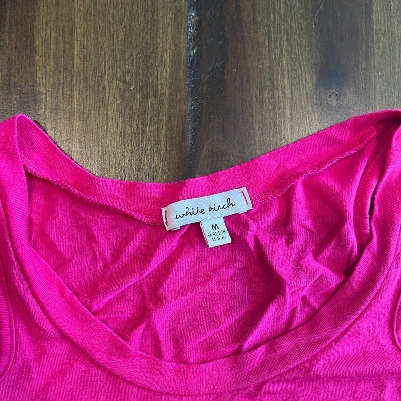 Vintage White Birch Hot Pink Sleeveless Cold Shoulder Blouse Size M Size M / US 6-8 / IT 42-44 - 2 Thumbnail