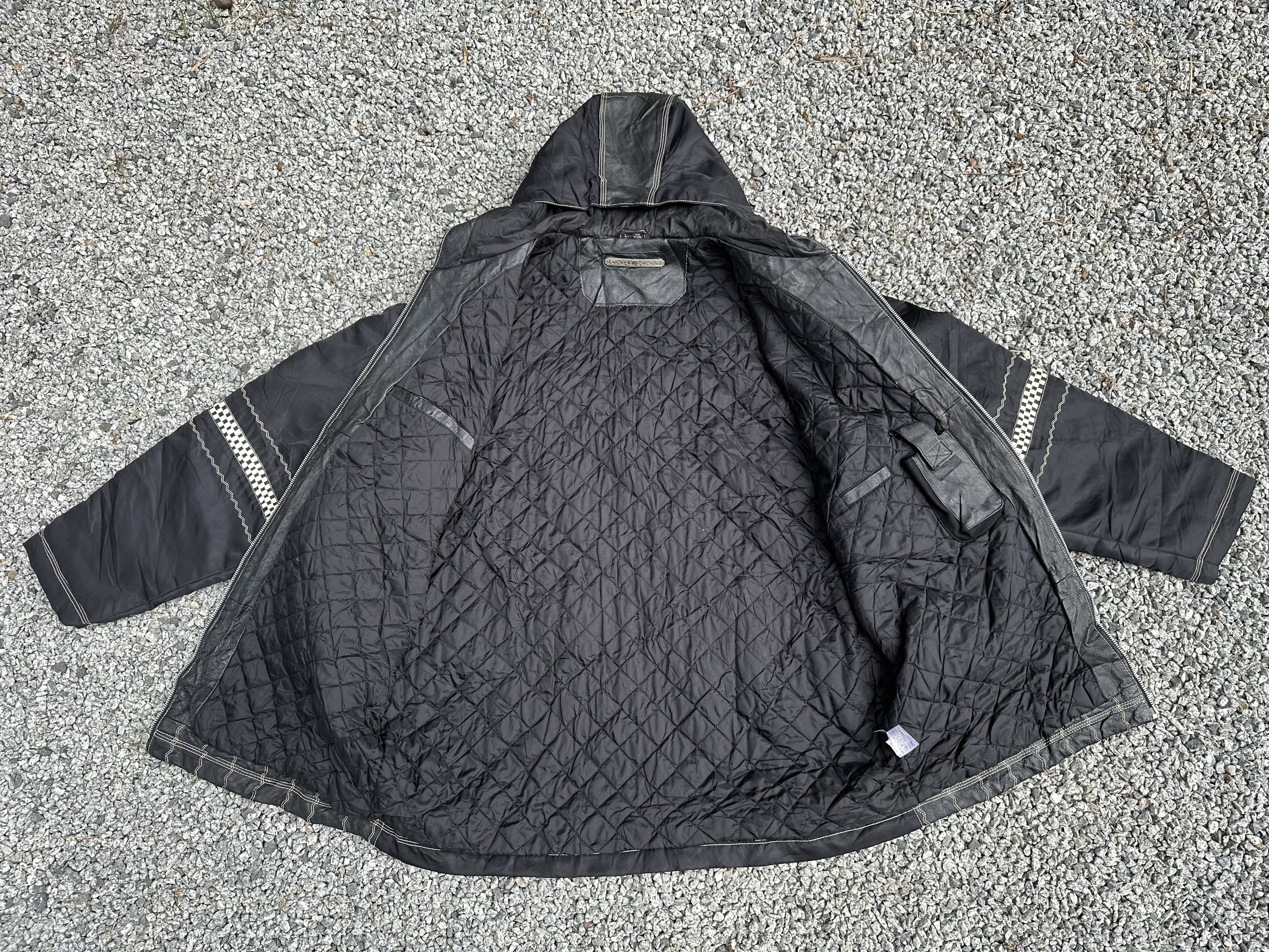 Karl Kani Vintage 90s Karl Kani 68 Leather Racing Team Jacket Size US L / EU 52-54 / 3 - 7 Thumbnail
