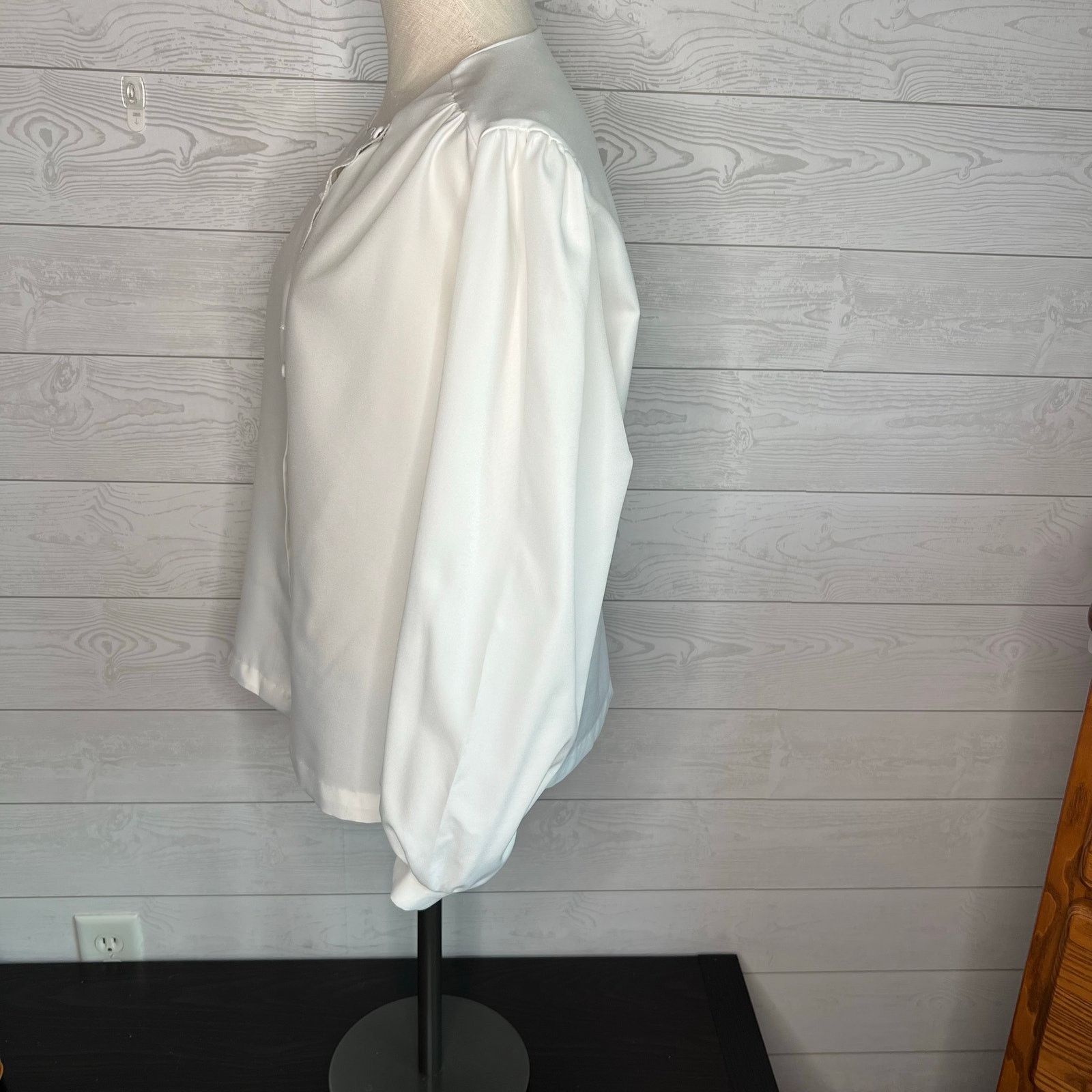 Other VTG 80s Angela Pellino White Eyelet Blouse M Cottagecore Size M / US 6-8 / IT 42-44 - 4 Thumbnail