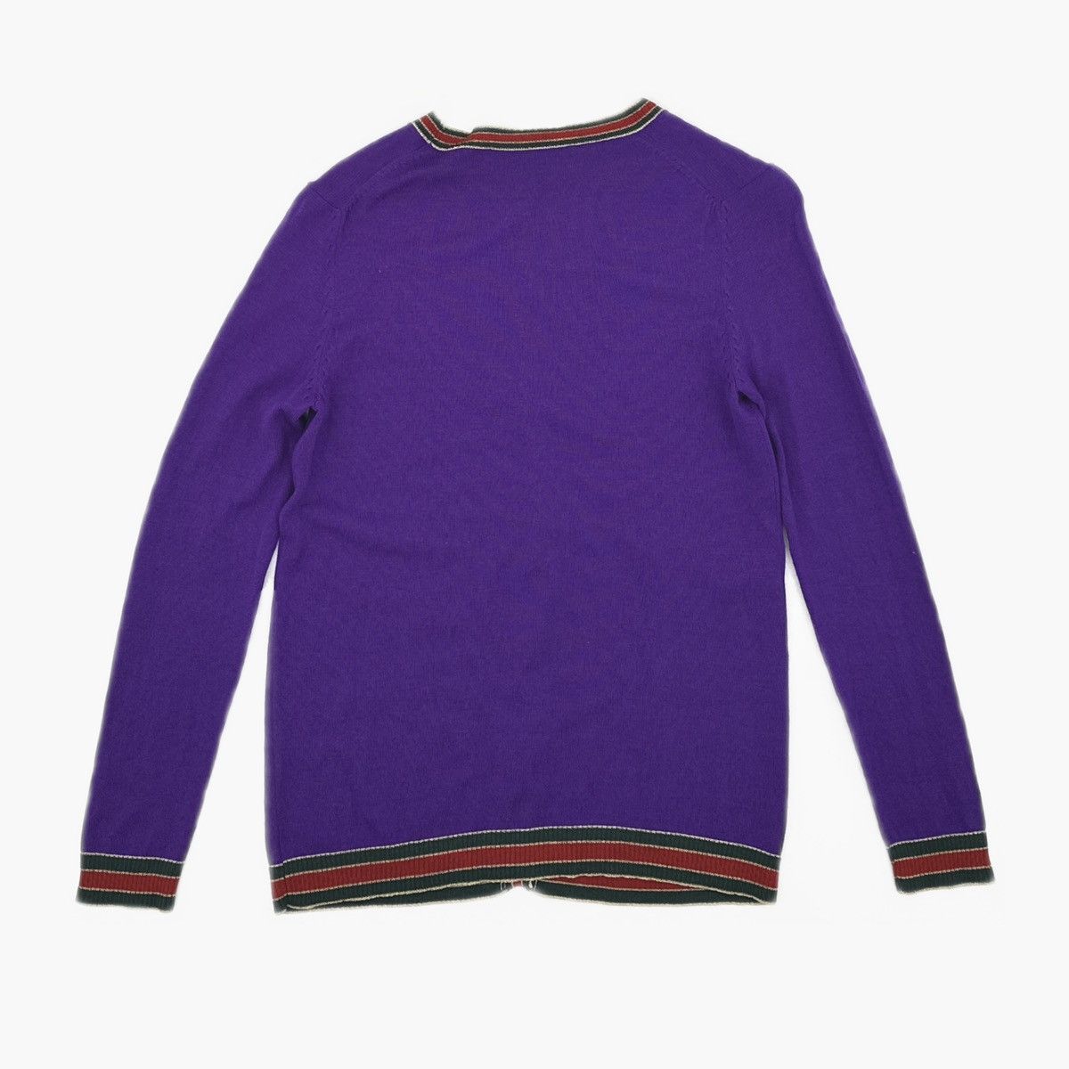 Gucci Gucci striped v-neck long-sleeve cardigan Size L / US 10 / IT 46 - 2 Thumbnail