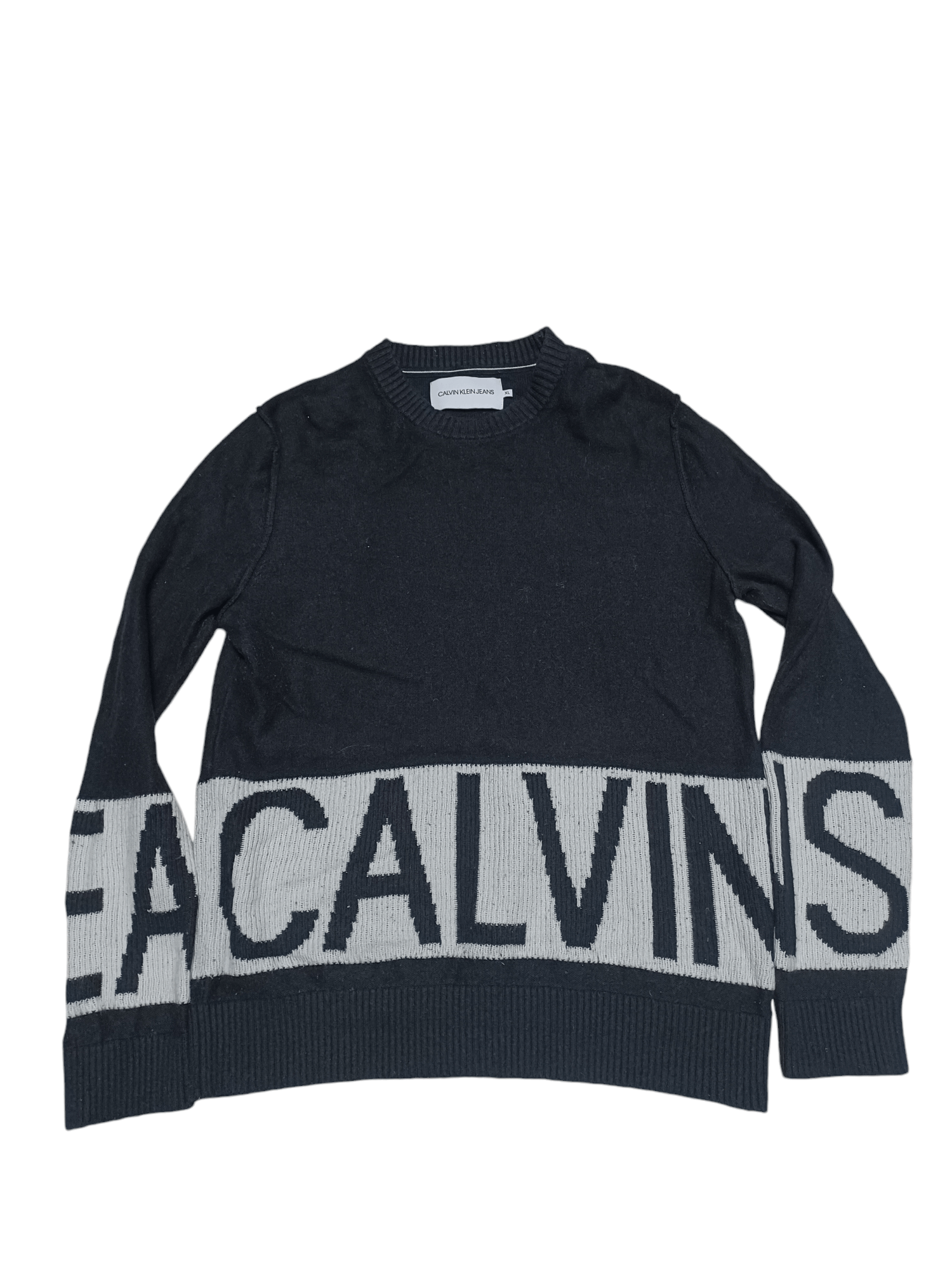Calvin Klein CALVIN KLEIN AVANTGARDE BIGLOGO DESIGNER SWEATER Size US XL / EU 56 / 4 - 1 Thumbnail