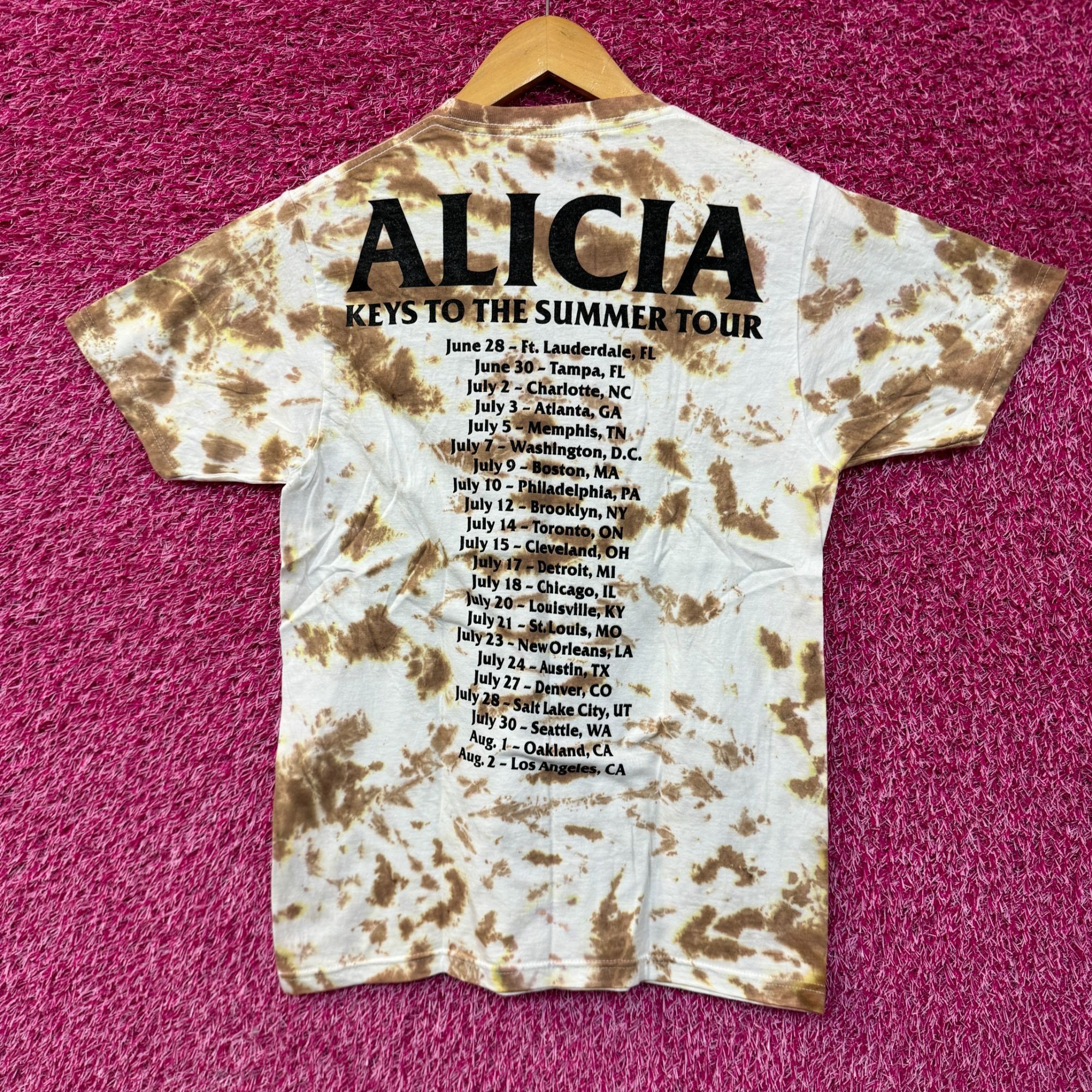 Band Tees Alicia Keys Tour Keys to the Summer Tie Dye Tshirt size smal Size US S / EU 44-46 / 1 - 3 Thumbnail