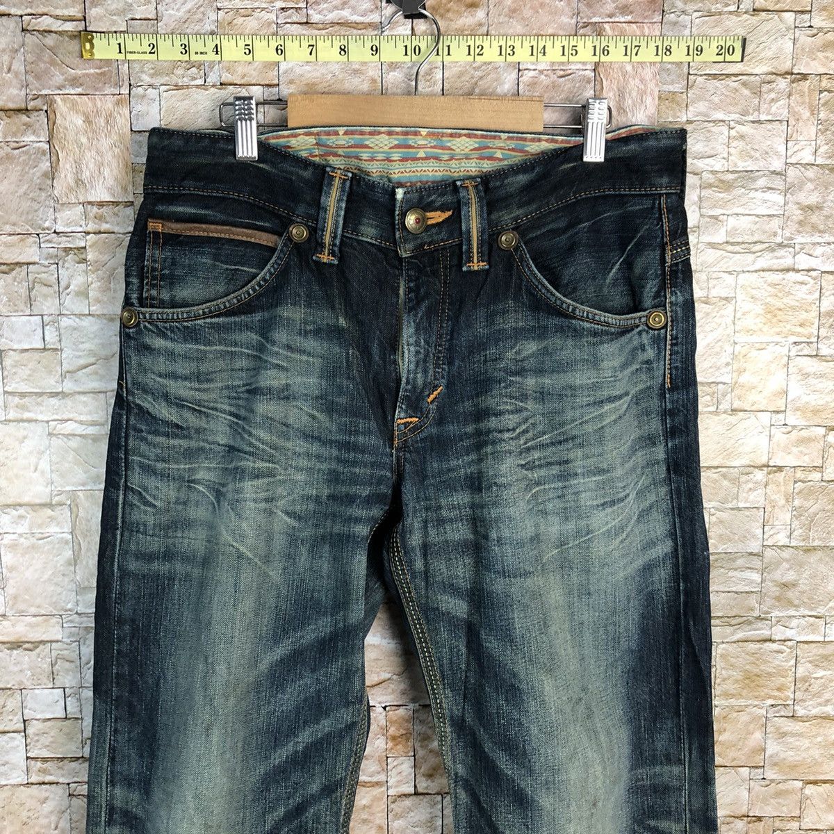 Edwin Edwin faded Blue Denim jeans Pants #7597 Size US 33 - 17 Thumbnail