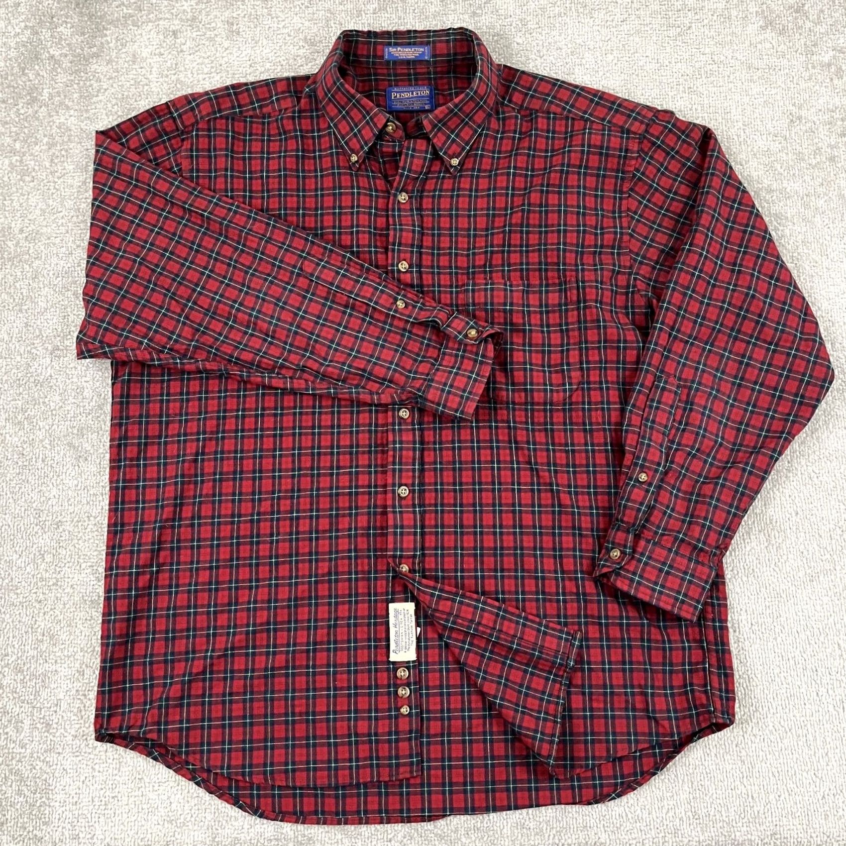 Pendleton VINTAGE 90s Pendleton Shirt Men XL Ruthven Tartan Virgin Wool Button Down Hiking Size US XL / EU 56 / 4 - 4 Thumbnail