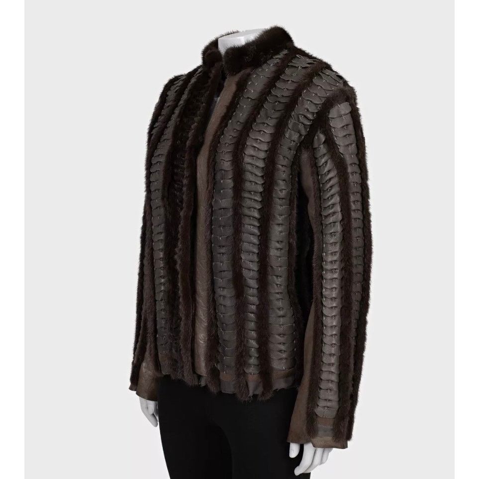 Roberto Cavalli Roberto Cavalli Fur Leather Straight-Cut Jacket - IT 40 / S Size S / US 4 / IT 40 - 2 Thumbnail