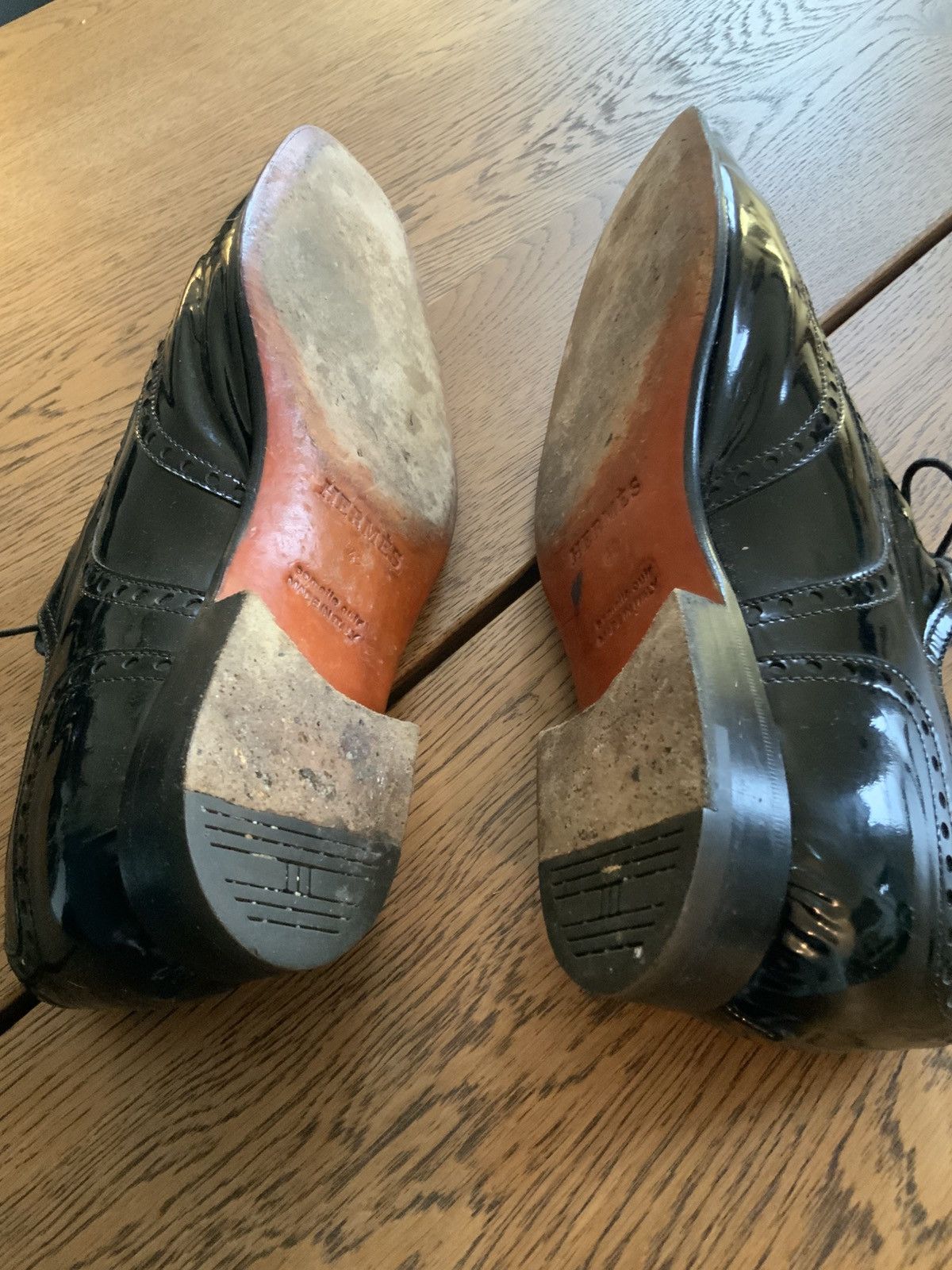 Hermes Derby shoes, black patent leather Size US 9 / EU 42 - 6 Thumbnail