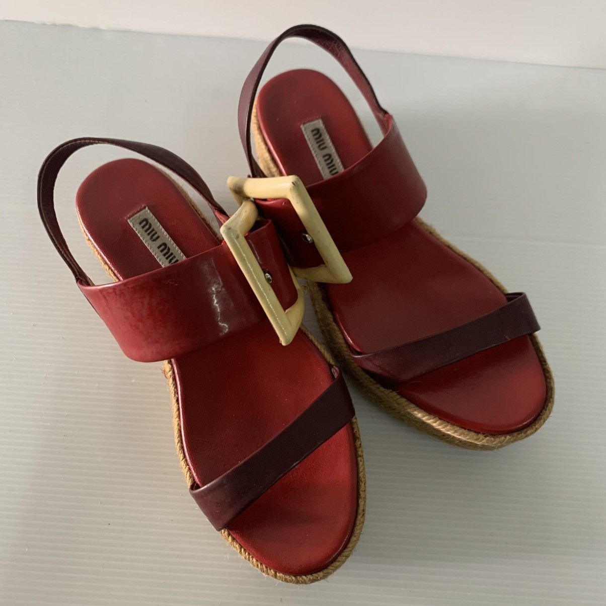 Miu Miu Miu Miu Sandals Shoes Size US 5.5 / IT 35.5 - 2 Thumbnail