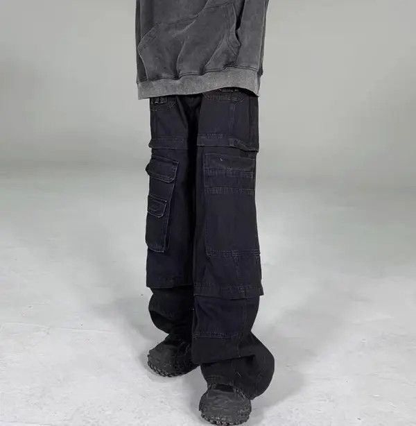 VIBE Industrial wash heavyweight cargo jeans with large pockets Size US 32 / EU 48 - 6 Thumbnail
