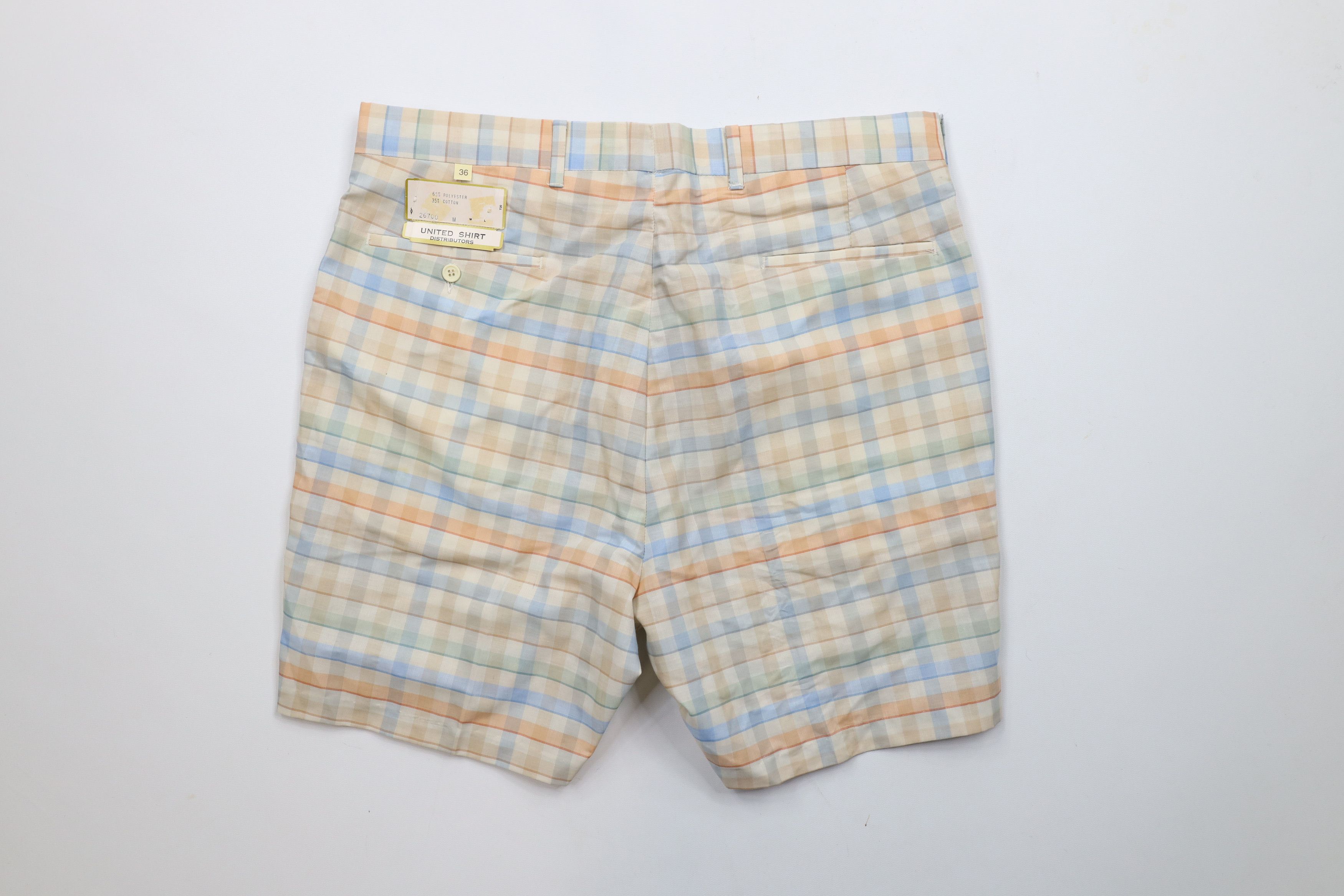 Vintage Deadstock Vintage 60s 70s Streetwear Plaid Chino Shorts Size US 36 / EU 52 - 8 Thumbnail