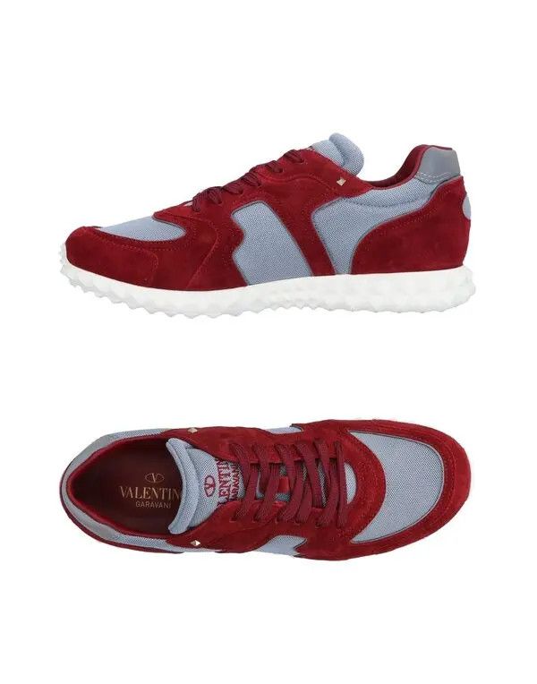 Valentino o1y0525 Low-Top Sneakers in Brick Red/Gray Size US 7 / EU 40 - 2 Thumbnail