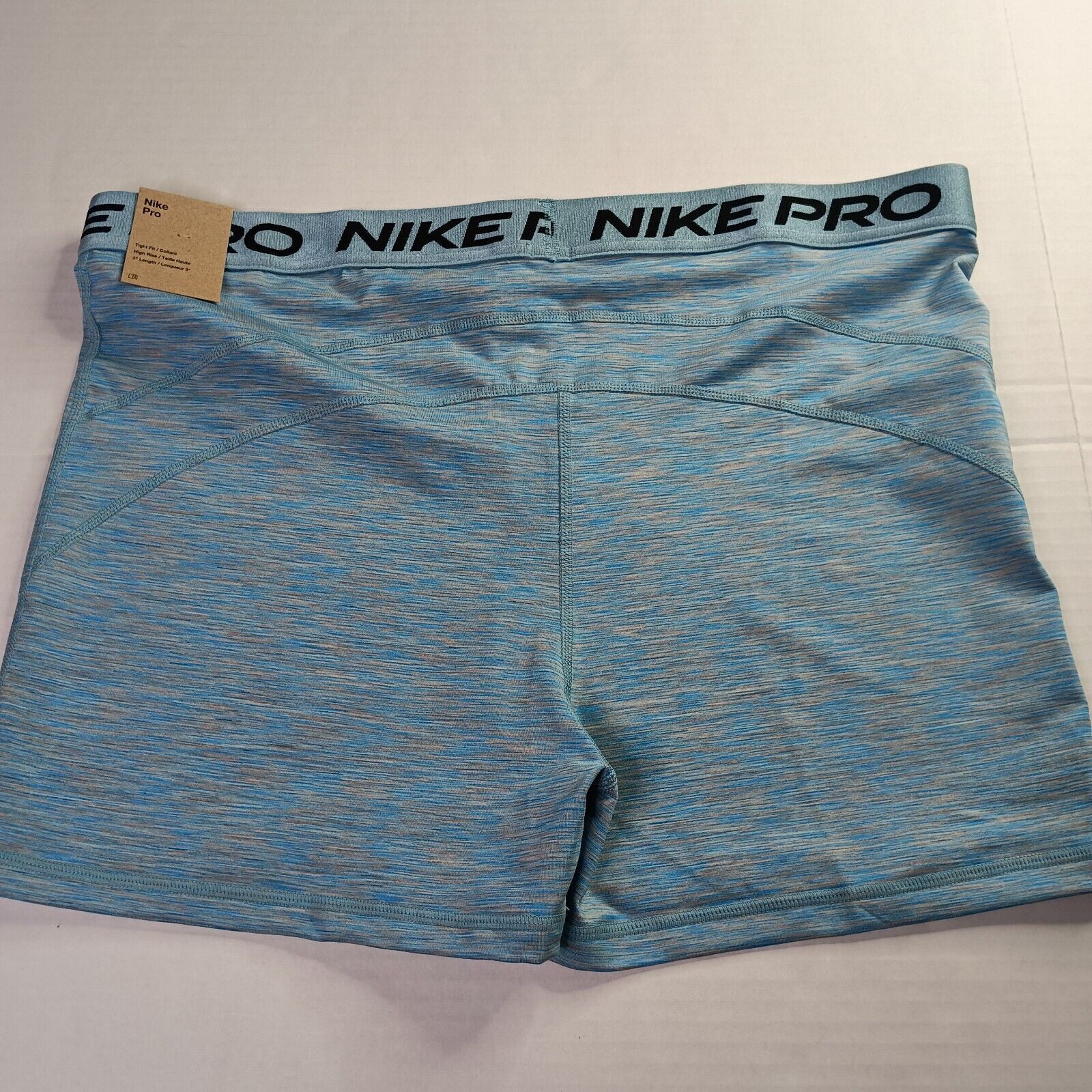 Nike Women's 2XL Nike Pro 3" Shorts Blue Workout Biker Dri-Fit Size 36" / US 14 / IT 50 - 6 Thumbnail