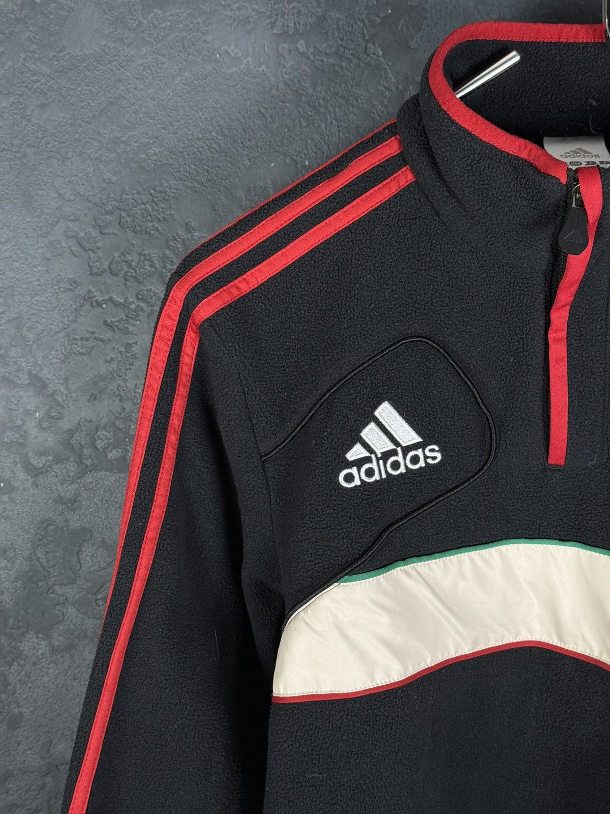 Adidas Adidas MILAN 2012-2013 Football Fleece Sweatshirt 1/4 zip Size US L / EU 52-54 / 3 - 3 Thumbnail