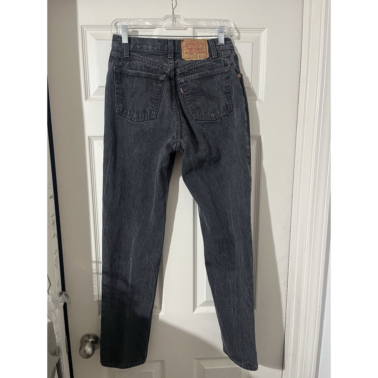 Levi's Vtg Levis Black Straight 501 26501-6157 90s Sz 11 Button Fly Size 27" / US 4 / IT 40 - 3 Thumbnail