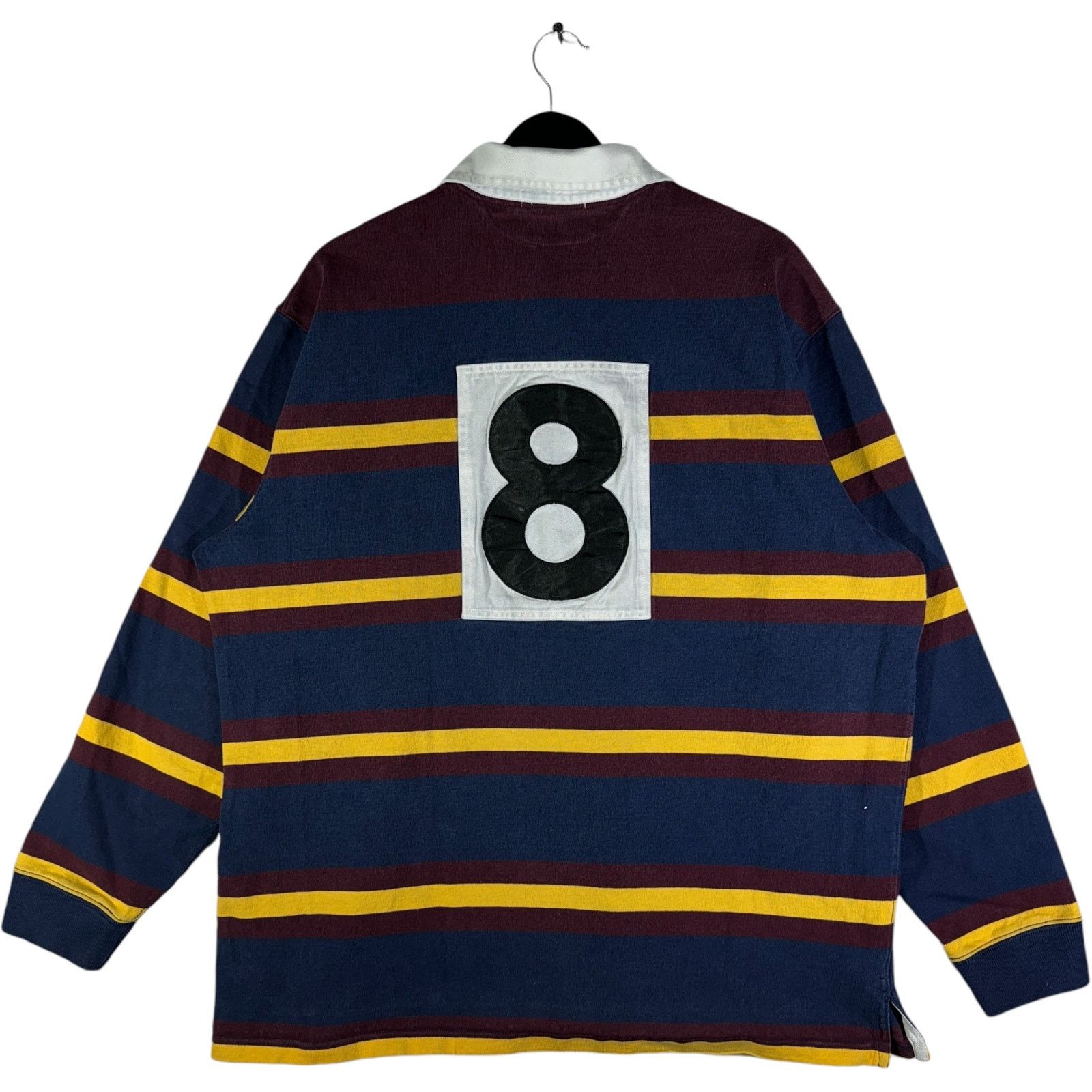Polo Ralph Lauren Vintage Polo Ralph Lauren Striped Long Sleeve Rugby Size US XL / EU 56 / 4 - 5 Thumbnail