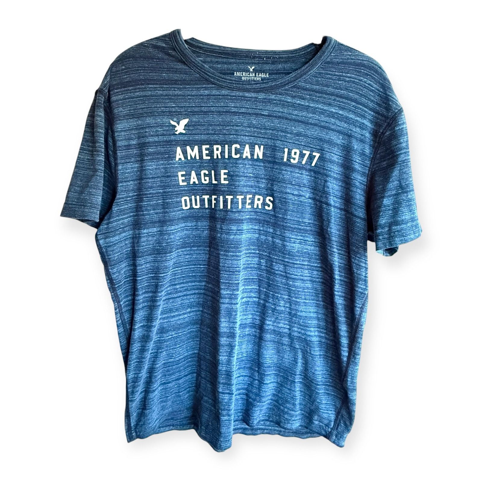 American Eagle Outfitters American Eagle Outfitters Graphic Tee Shirt Blue Heather L Size US L / EU 52-54 / 3 - 2 Thumbnail