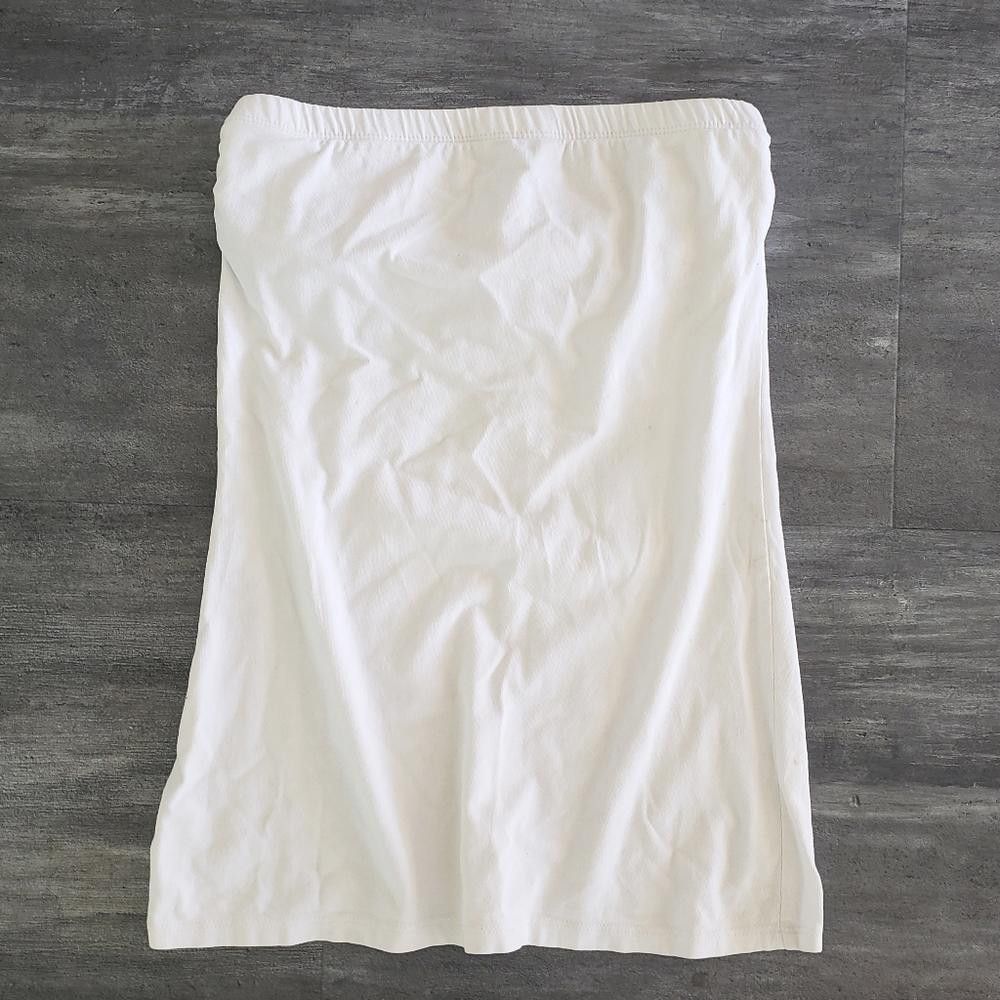 Designer White Classic Poetry Tube Top Size S / US 4 / IT 40 - 1 Thumbnail