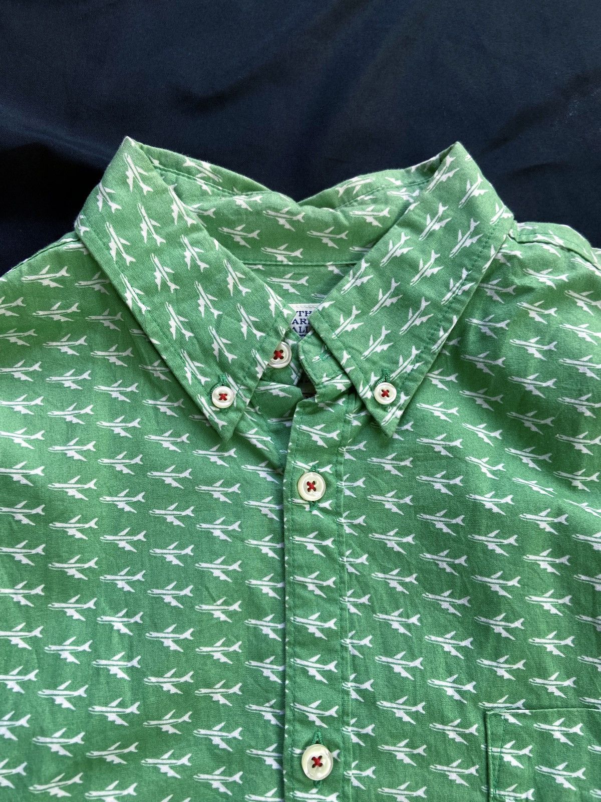 If Six Was Nine JAPANESE THE SHARKEY'S PRINTED PLANES BUTTON DOWN SHIRT Size US M / EU 48-50 / 2 - 8 Thumbnail