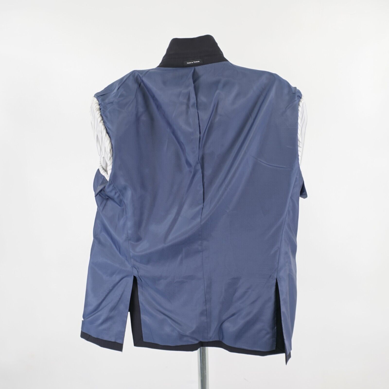 Pronto Uomo Pronto Uomo Blue Wool Basketweave 2 Button Suit Jacket 46R O Size 46R - 12 Thumbnail