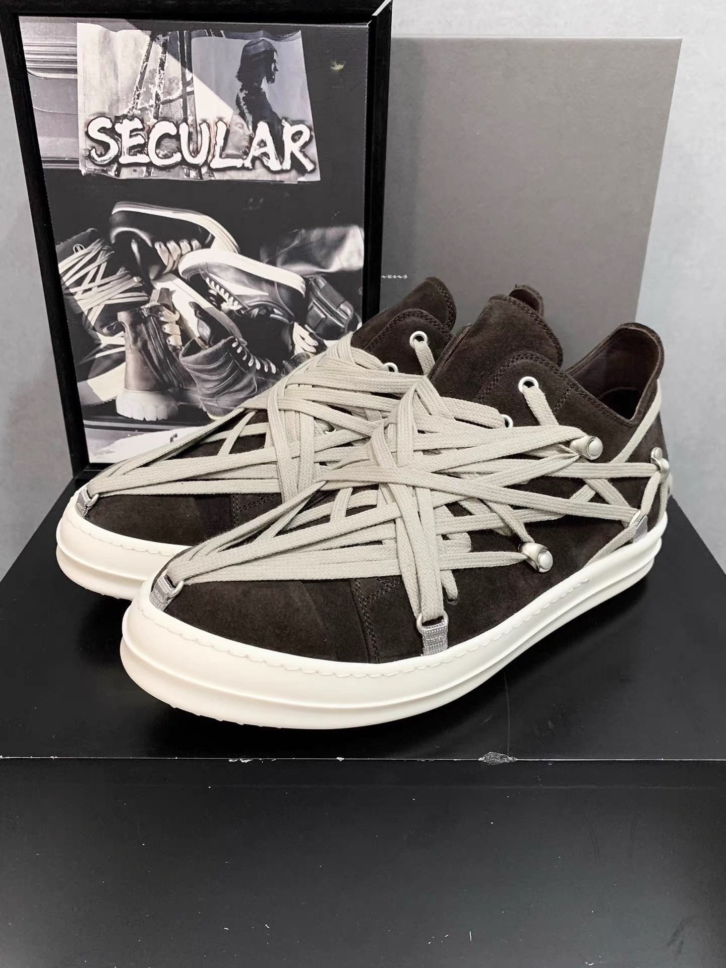 Rick Owens Rick Owens 25SS Crazy Strap Low-Top Sneakers K34 Size US 8 / EU 41 - 2 Thumbnail