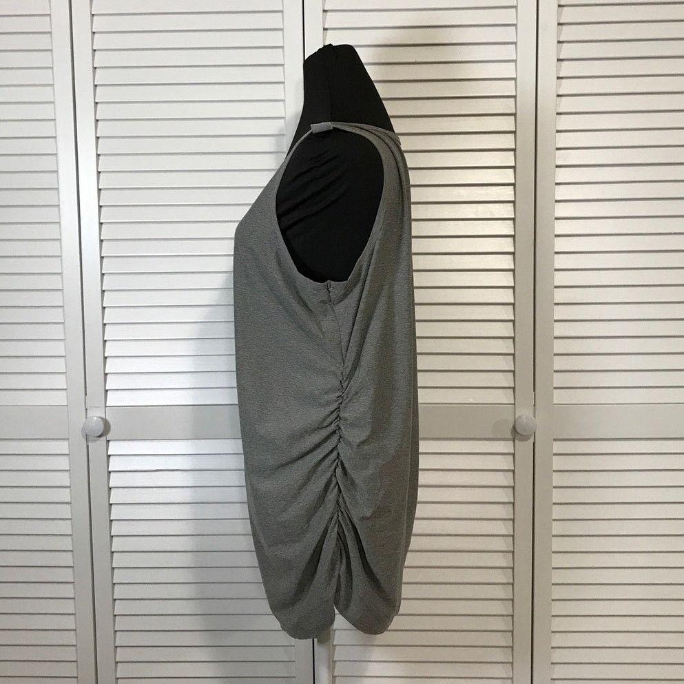 Other Time and Tru Gray Side Ruched Stretch Tunic Tank Top XL Size XL / US 12-14 / IT 48-50 - 2 Thumbnail