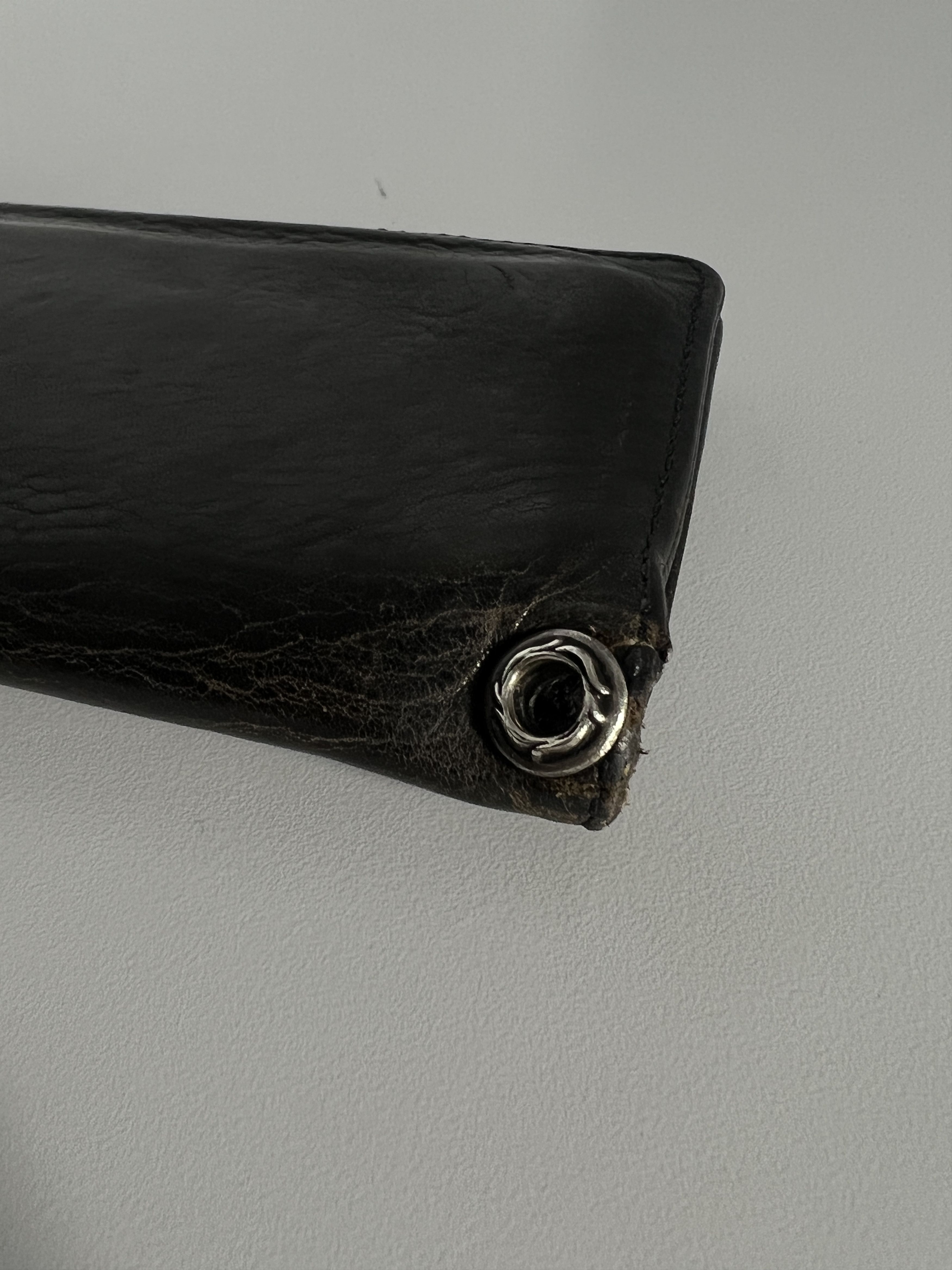 Chrome Hearts Chrome Hearts Leather Snap Wallet Silver Buttons Black Size ONE SIZE - 6 Thumbnail
