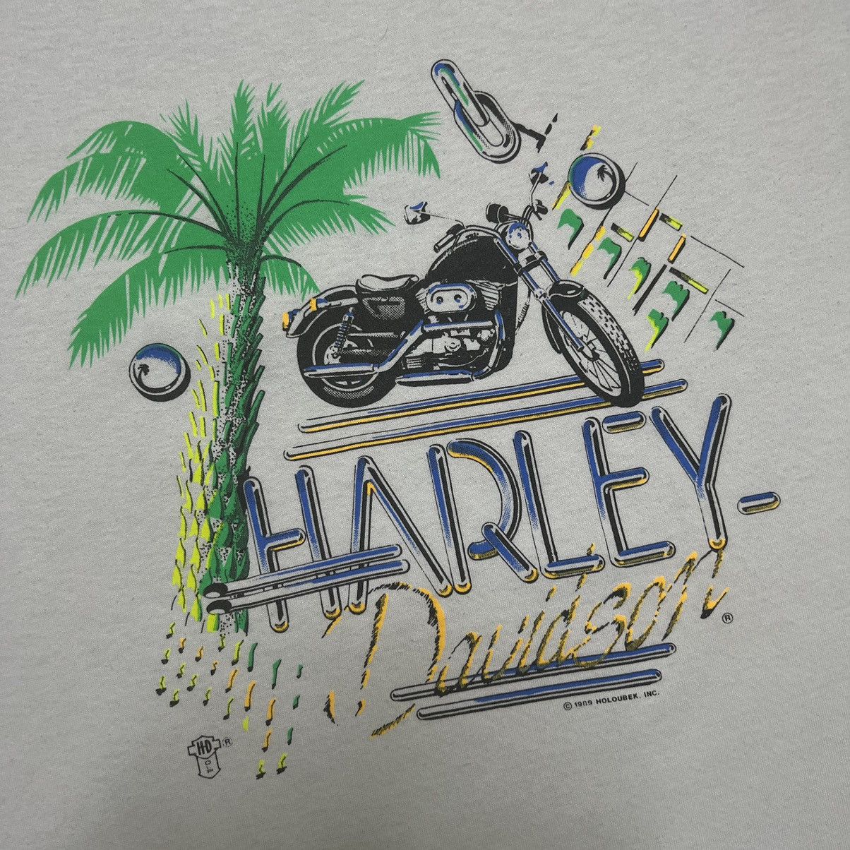 Vintage 1989 Harley Davidson palm tree t shirt Size US M / EU 48-50 / 2 - 3 Thumbnail