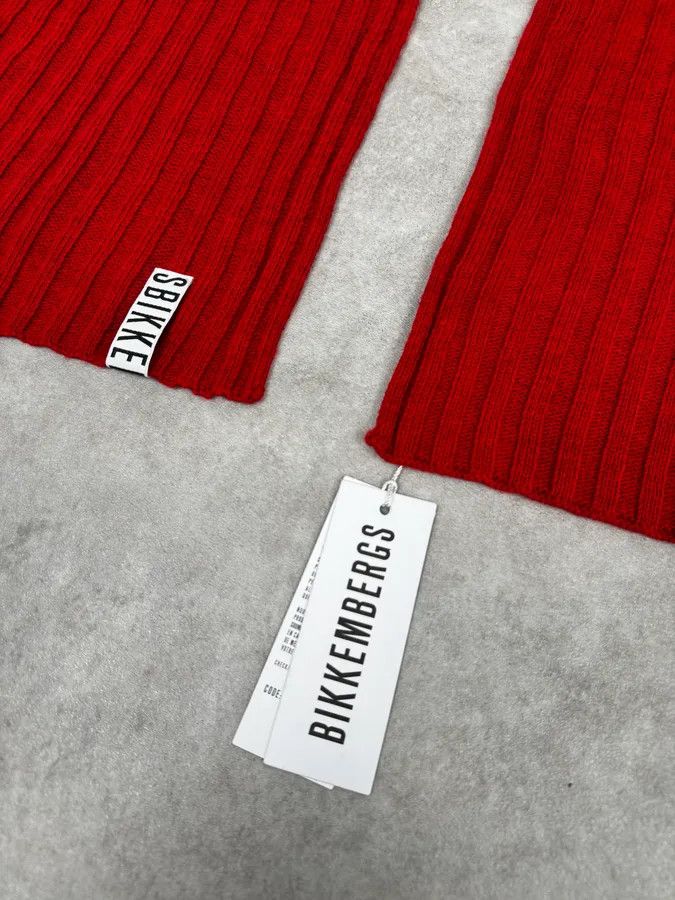 Dirk Bikkembergs 2000s Bikkembergs Red Wool Scarf Size ONE SIZE - 7 Thumbnail