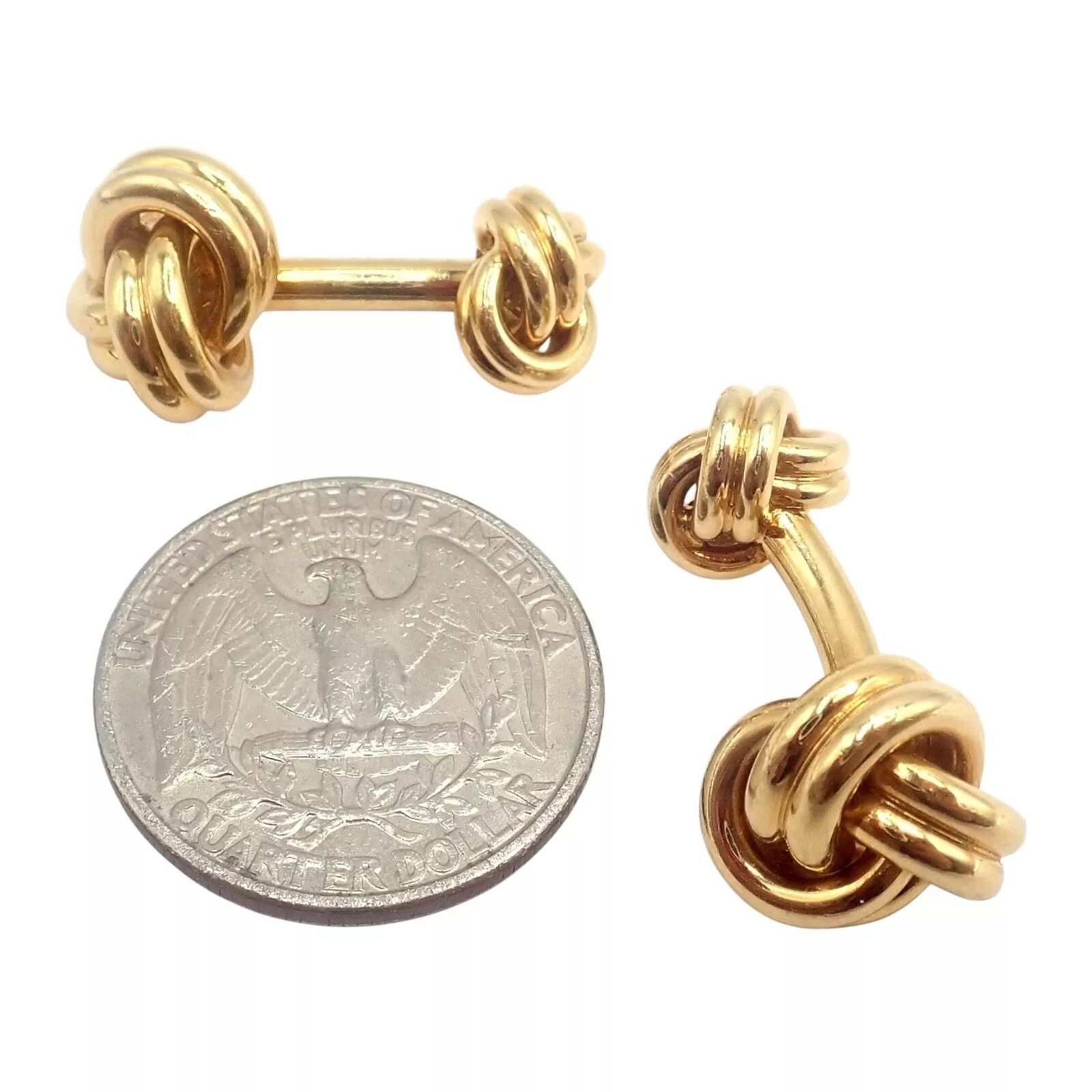 Tiffany & Co. Tiffany & Co 18k Yellow Gold Classic Love Knot Cufflinks Size ONE SIZE - 4 Thumbnail