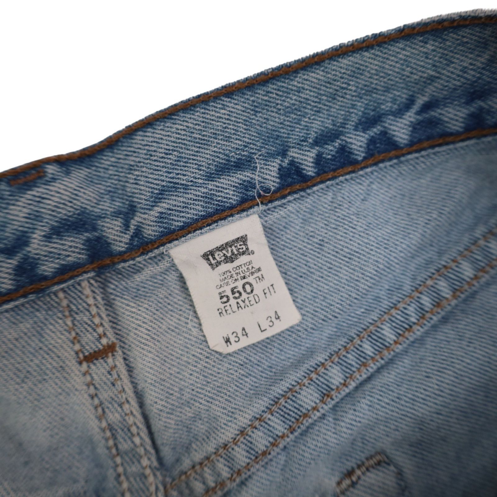 Levi's × Vintage Vintage Levis 550 USA Made Loose Fit Denim Jeans Size US 34 / EU 50 - 7 Thumbnail