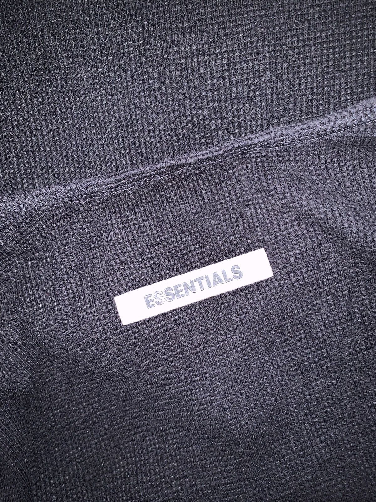 Fear of God ESSENTIALS WAFFLE HENLEY IN VINTAGE FADED OFF BLACK Size US M / EU 48-50 / 2 - 3 Thumbnail