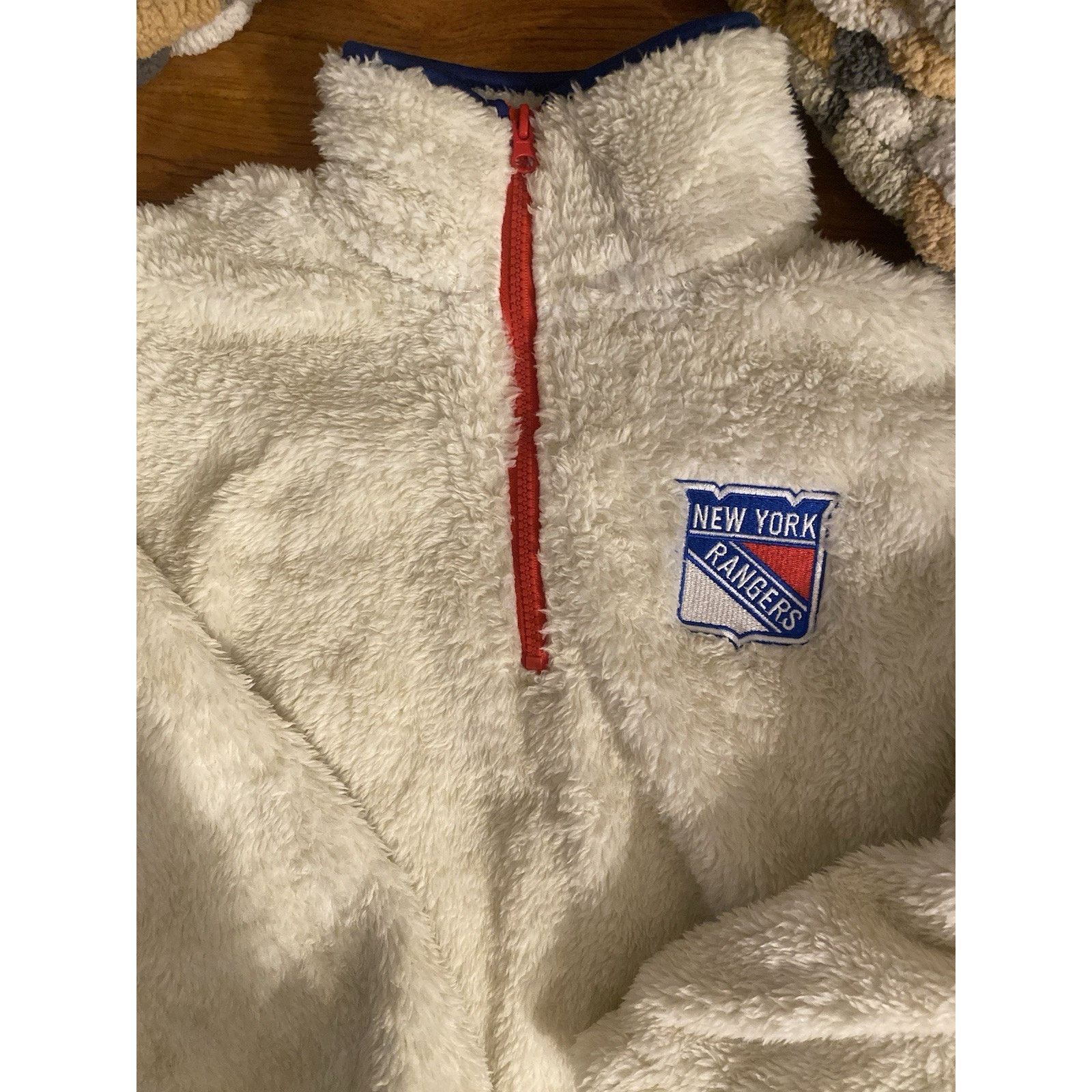 NHL New York Rangers Fleece Quarter Zip Sz 7/8 Child NWT Girls Size S / US 4 / IT 40 - 3 Thumbnail