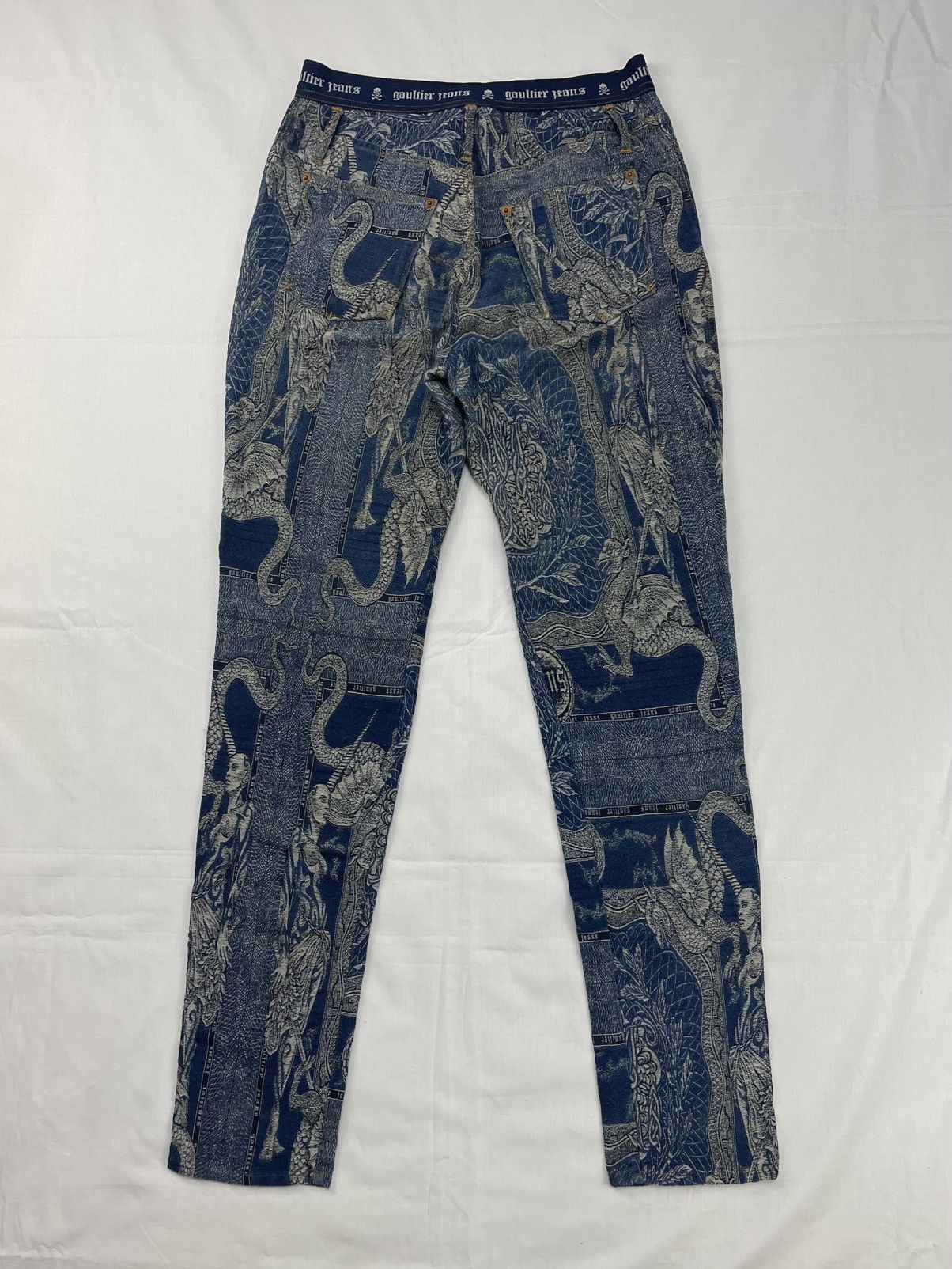 Jean Paul Gaultier AW1994 Jean Paul Gaultier Dragon Slayer Tribal Jeans Vintage Size 30" / US 8 / IT 44 - 2 Thumbnail