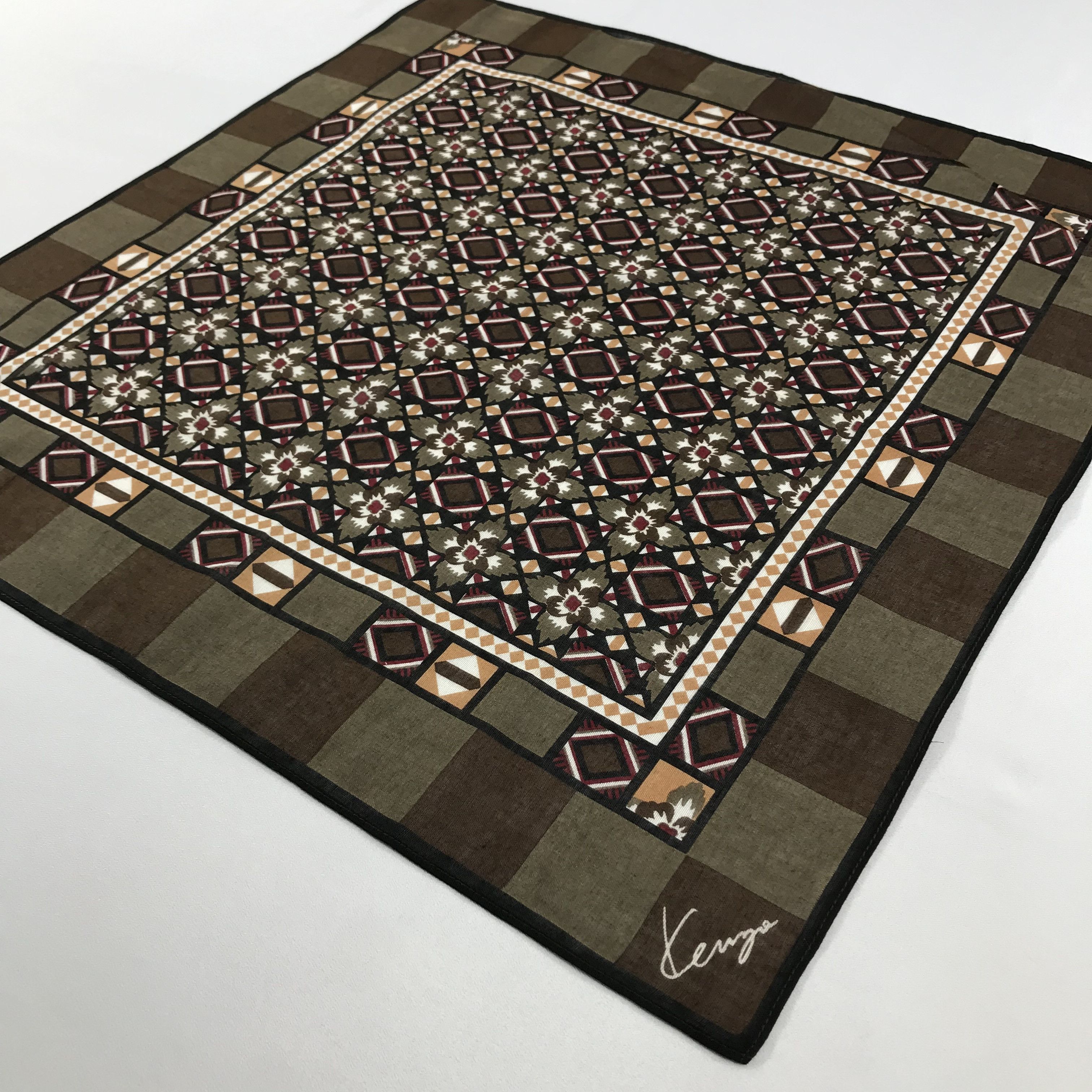 Kenzo × Vintage Kenzo Bandana / Handkerchief / Neckerchief - S2090 Size ONE SIZE - 2 Thumbnail