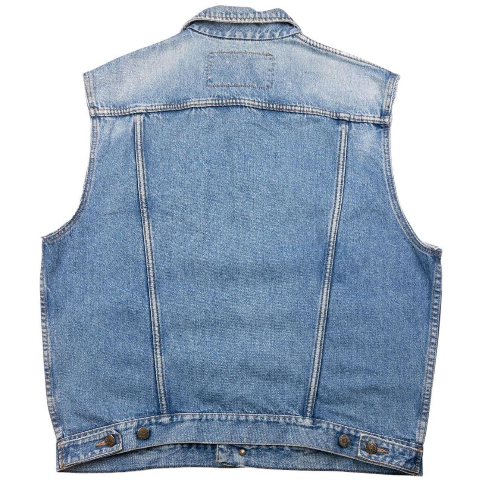 Other Vintage Armani Jeans Button Up Denim Vest Jacket Size M Size US M / EU 48-50 / 2 - 2 Thumbnail
