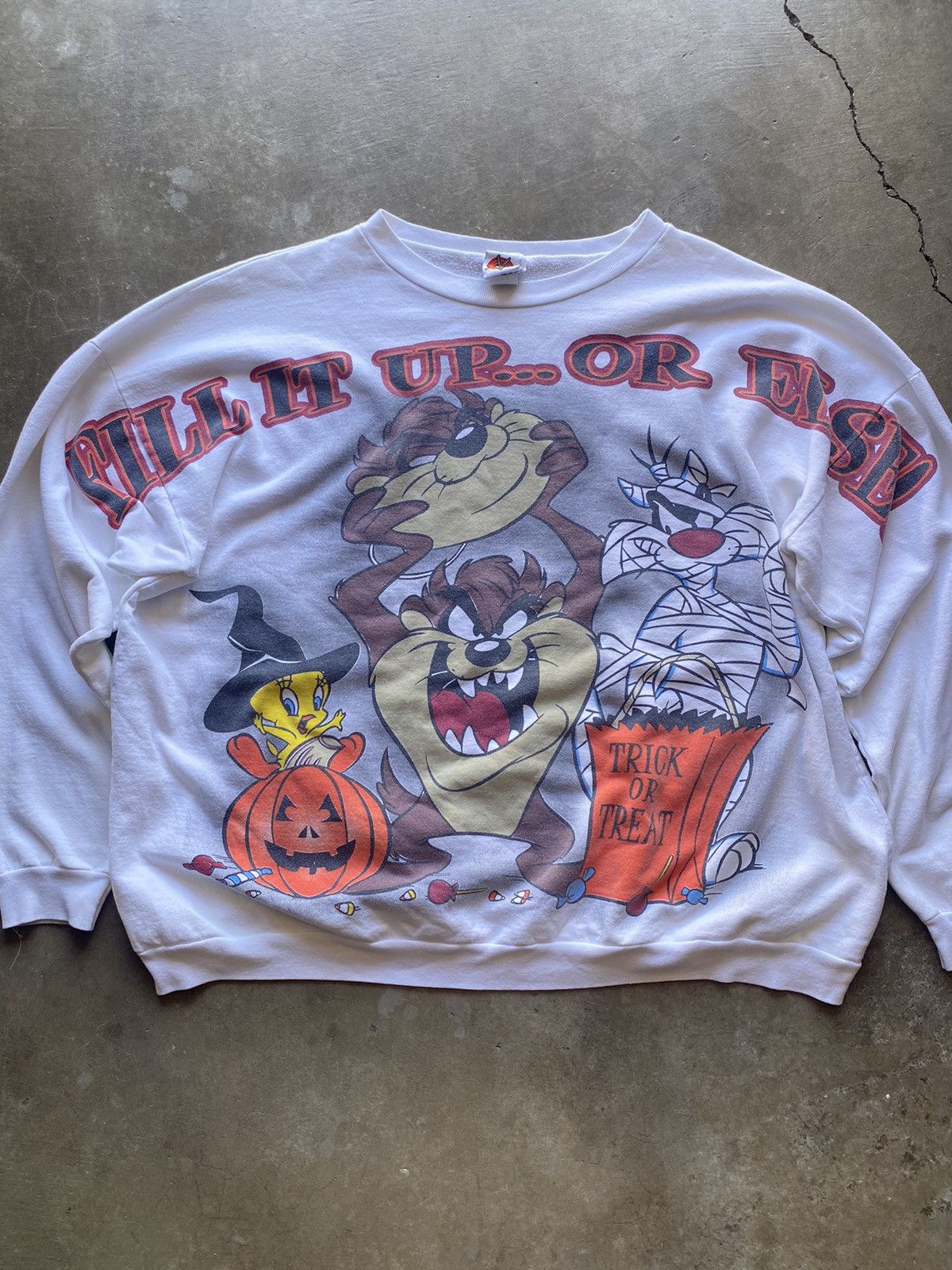 Taz Looney Tunes Vintage 90s Halloween Crewneck