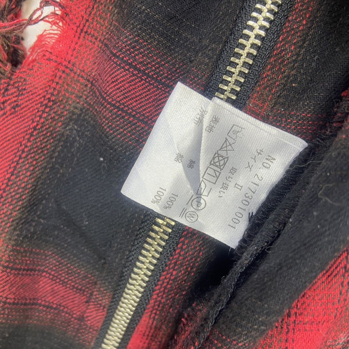 Flannel Japanese Brand Black Flame Gothic Punk Distressed Flannel Size US S / EU 44-46 / 1 - 23 Thumbnail