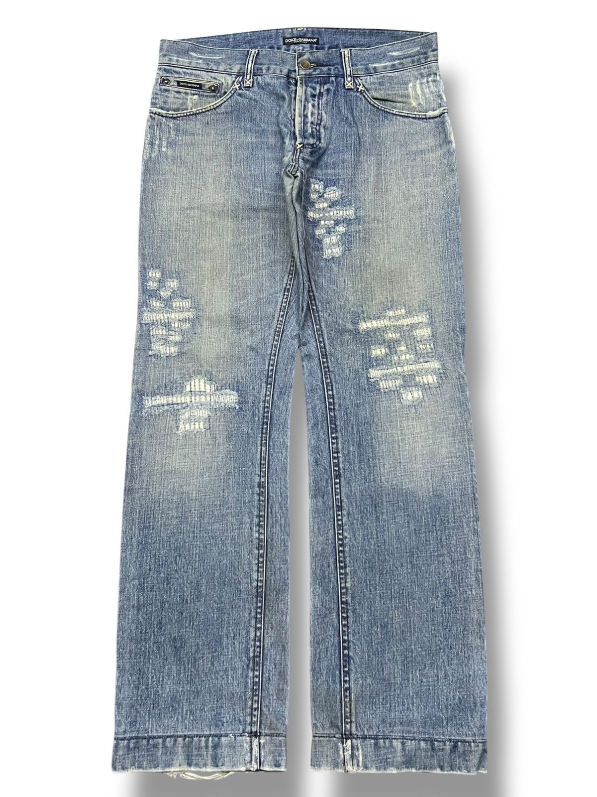 Dolce & Gabbana Vintage Dolce & Gabbana Italian Designer - Distressed Denim Size US 35 - 2 Thumbnail