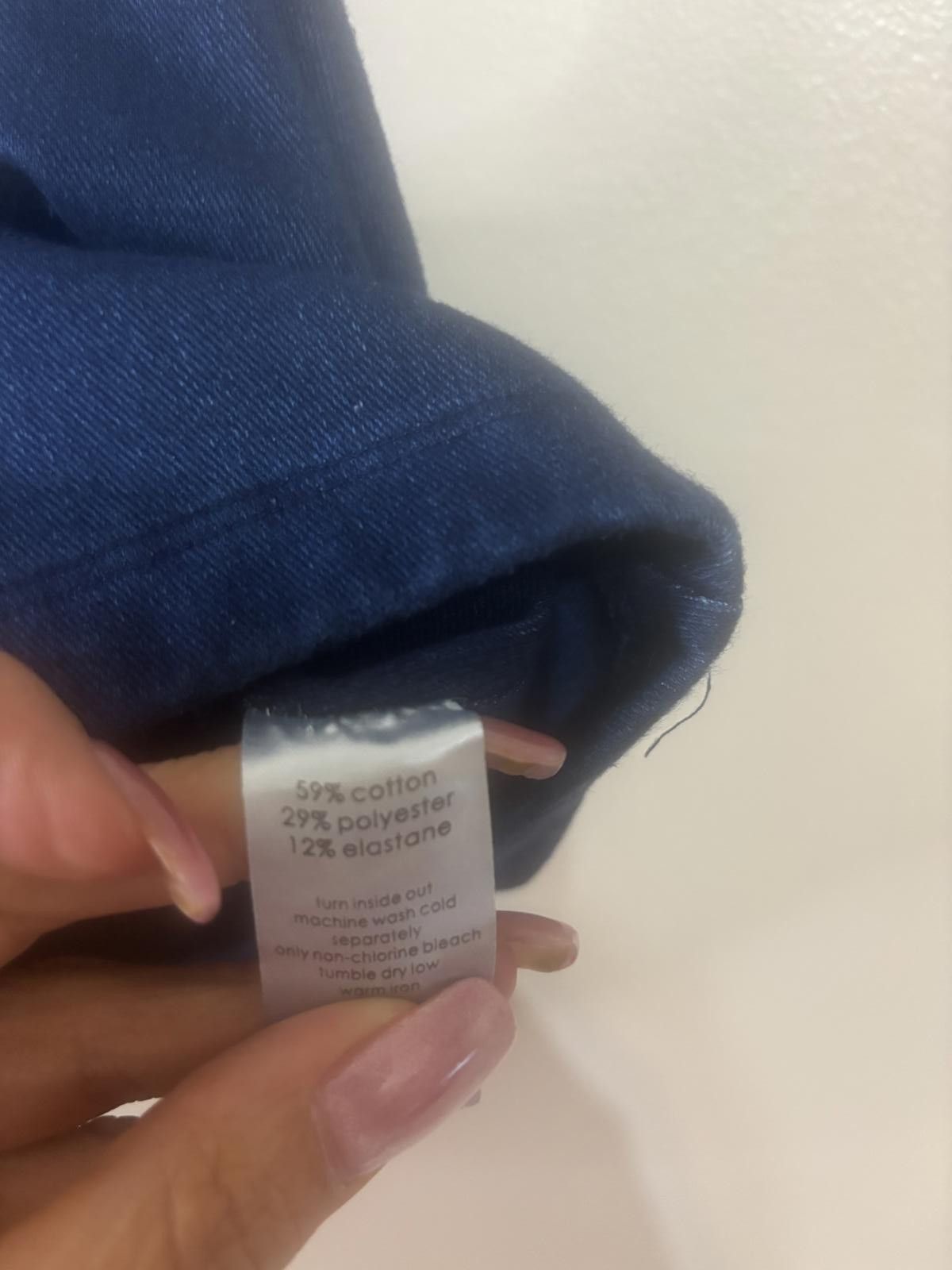 Designer Stylish Susana Monaco Dark Denim Crop Top - Navy Blue Large Size L / US 10 / IT 46 - 5 Thumbnail