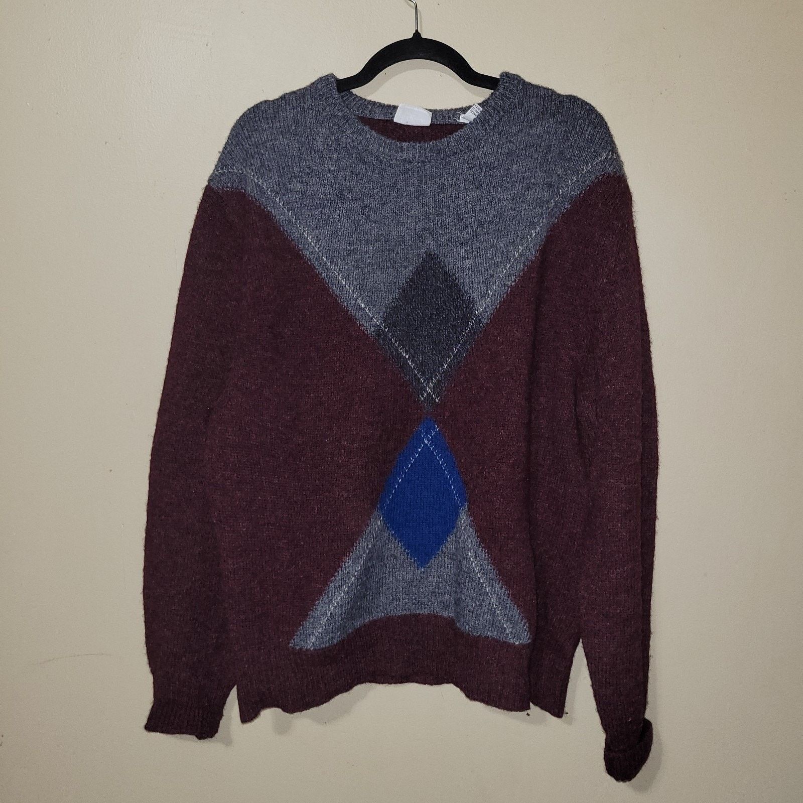 Vintage Vintage Maglificio Florence Argyle Patterned Acrylic/Wool XL Size US XL / EU 56 / 4 - 1 Thumbnail