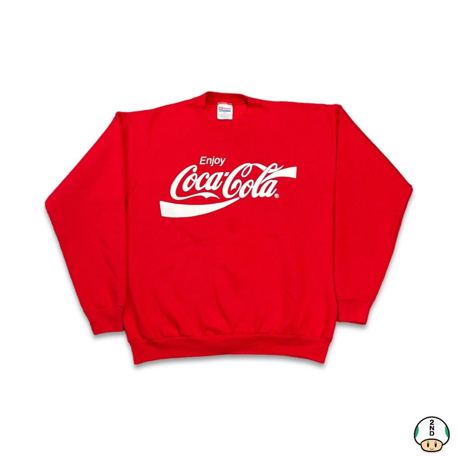 Coca Cola × Vintage Vintage Coca Cola Sweatshirt Spell Out Graphic 90s Crew Size US M / EU 48-50 / 2 - 1 Thumbnail