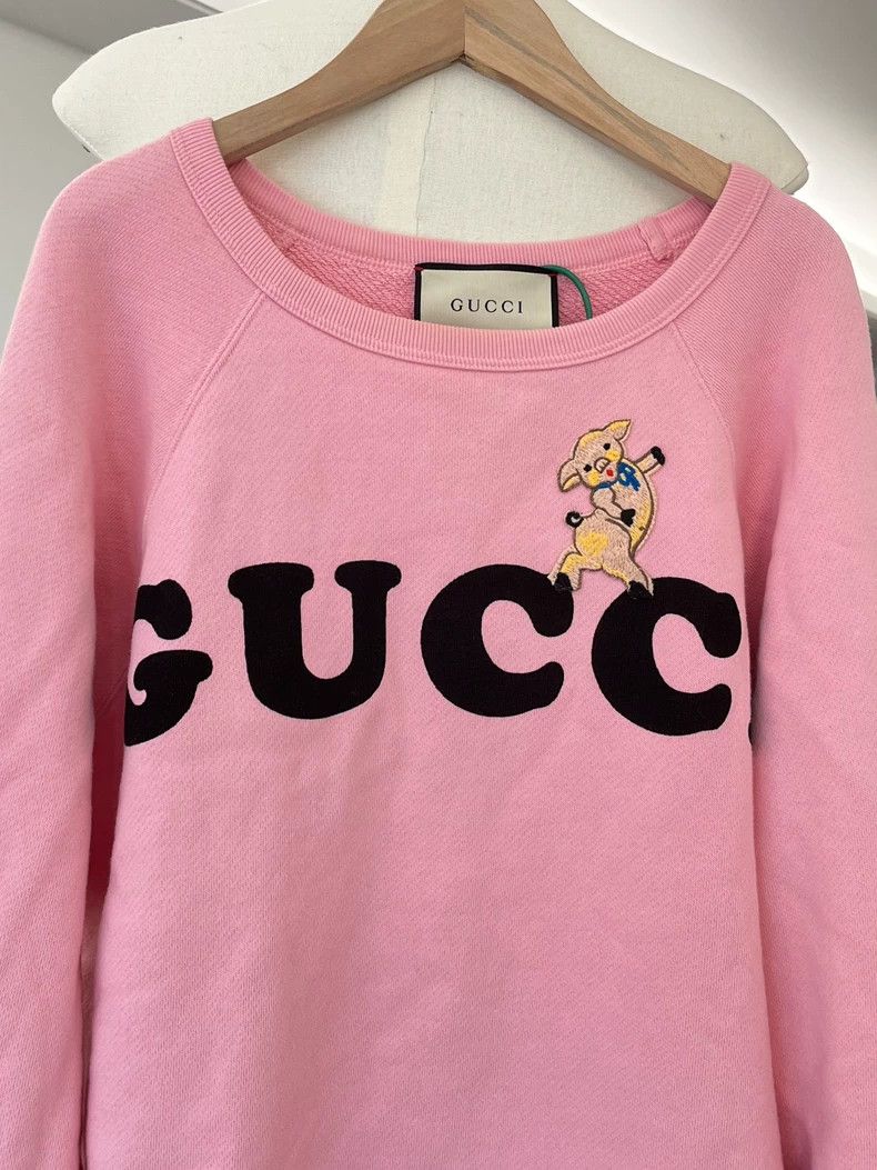 Gucci Gucci Pink long-sleeved squirrel sweatshirt 2502-Nextarrow Size US XS / EU 42 / 0 - 3 Thumbnail